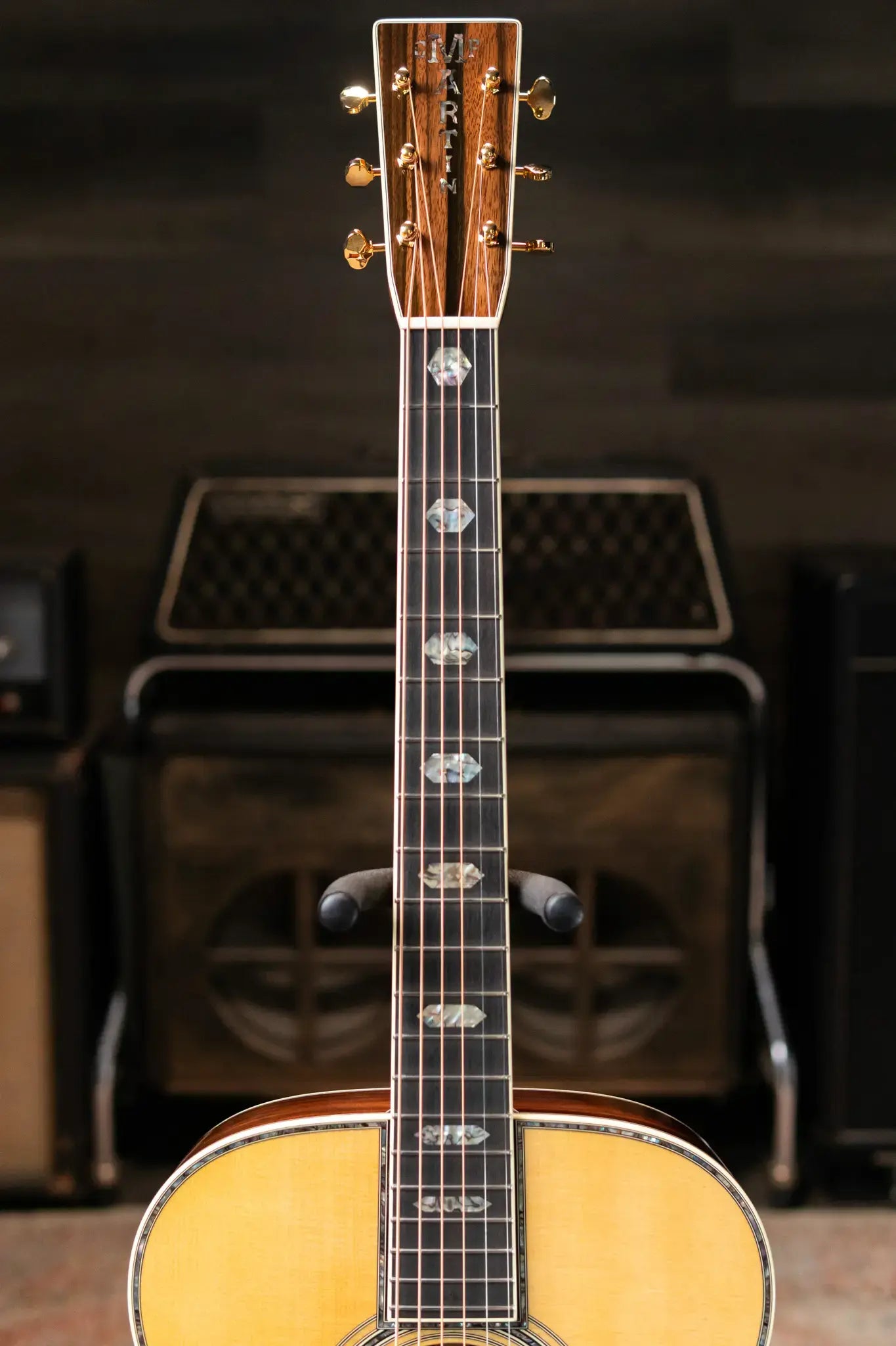 Martin Custom Shop Style 45 OM-14F Acoustic Guitar - Macassar Ebony/Premium Spruce with Hardshell Case