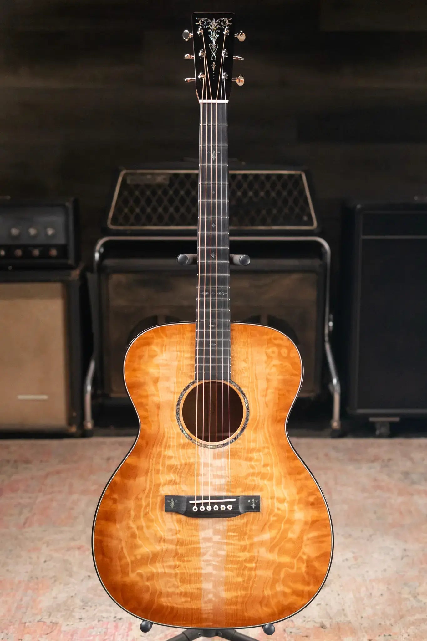 Martin Custom Shop Style 45 000-14F Acoustic Guitar - Master Grade Quilted Maple with Hardshell Case