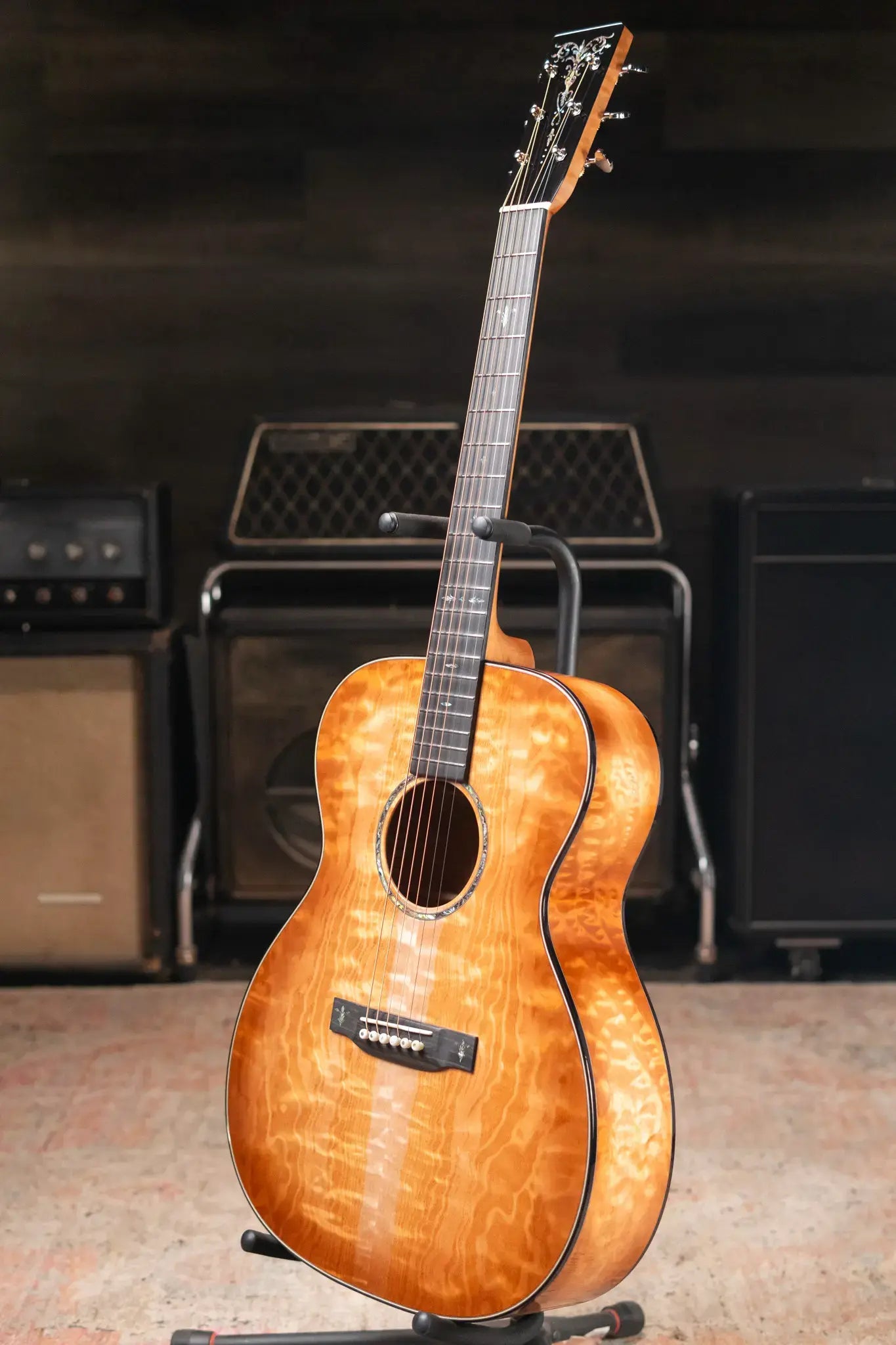 Martin Custom Shop Style 45 000-14F Acoustic Guitar - Master Grade Quilted Maple with Hardshell Case