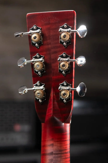 Martin Custom Shop Style 45 OM-14F Acoustic Guitar - Quilted Maple Charcoal Cherry Burst with Hardshell Case