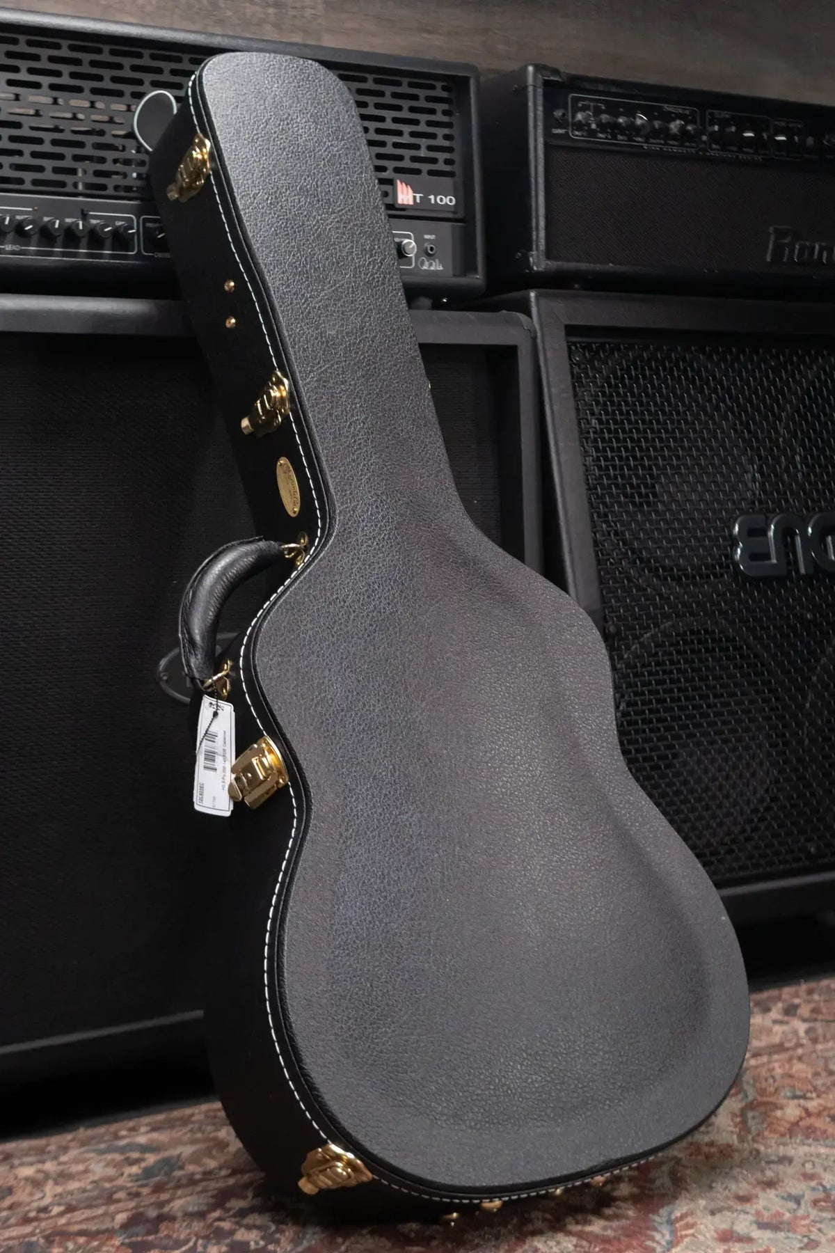 Martin Custom Shop Style 45 OM-14F Acoustic Guitar - Quilted Maple Charcoal Cherry Burst with Hardshell Case
