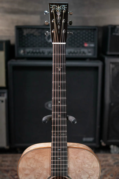 Martin Custom Shop Style 45 OM-14F Acoustic Guitar - Quilted Maple,  Blue Ocean Fade Burst with Hardshell Case