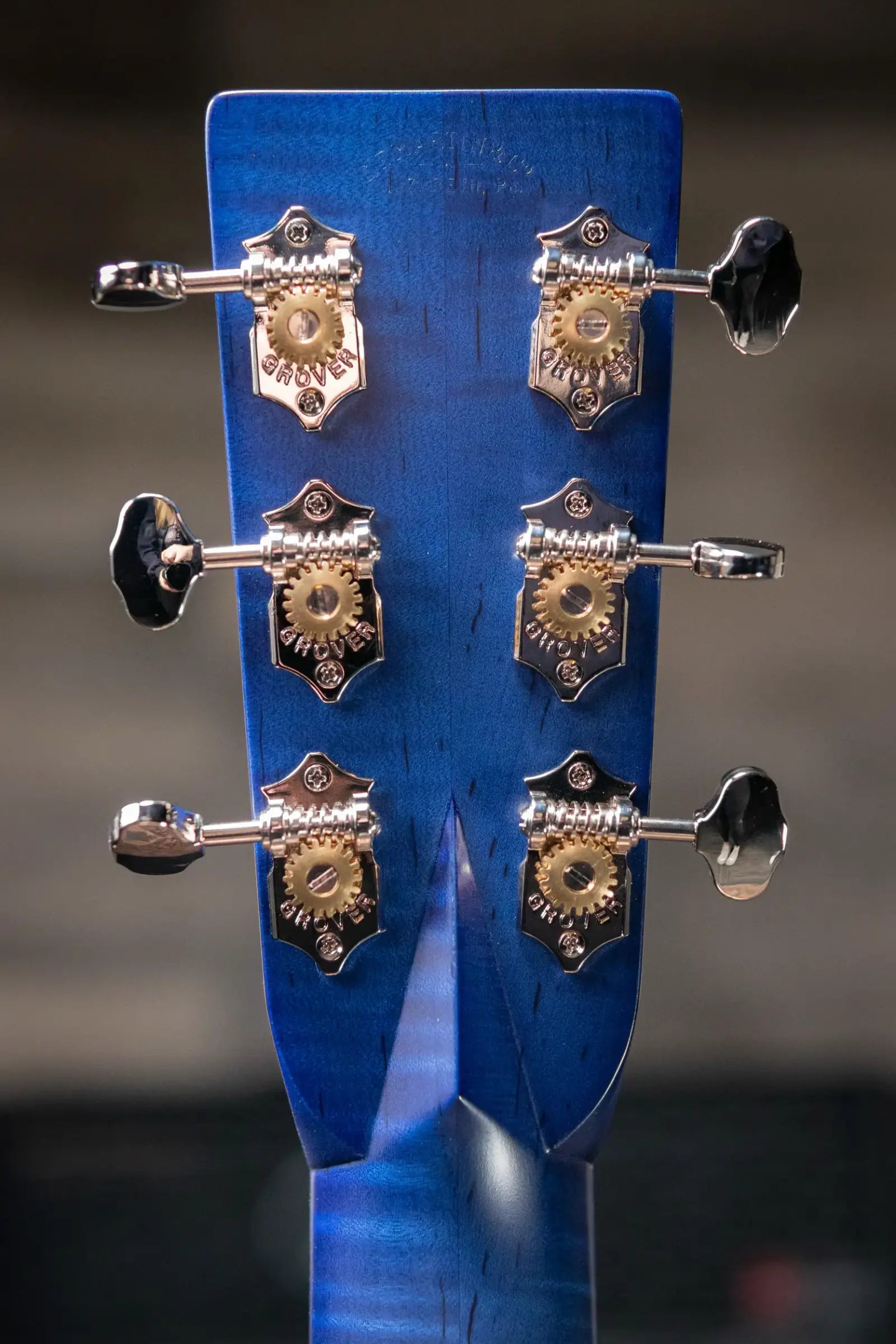 Martin Custom Shop Style 45 OM-14F Acoustic Guitar - Quilted Maple,  Blue Ocean Fade Burst with Hardshell Case