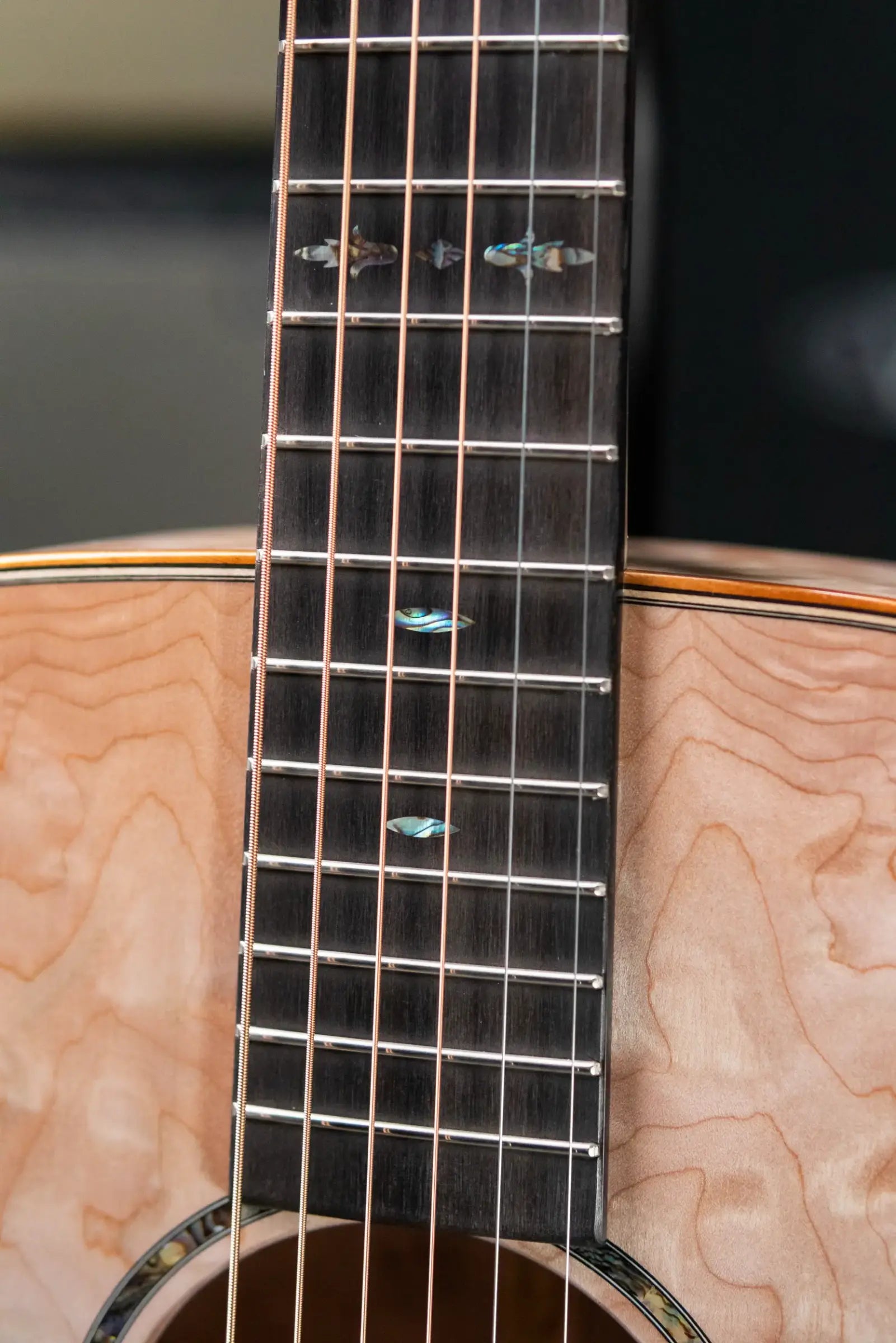 Martin Custom Shop Style 45 OM-14F Acoustic Guitar - Quilted Maple,  Blue Ocean Fade Burst with Hardshell Case