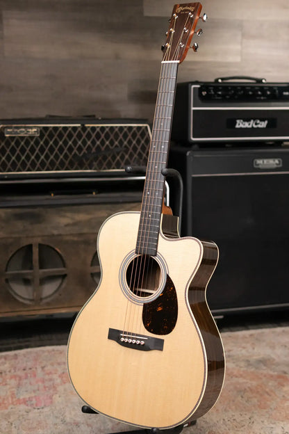Martin Custom Shop Style 28 OM-14F Acoustic Guitar - Ziricote/Spruce with Hardshell Case