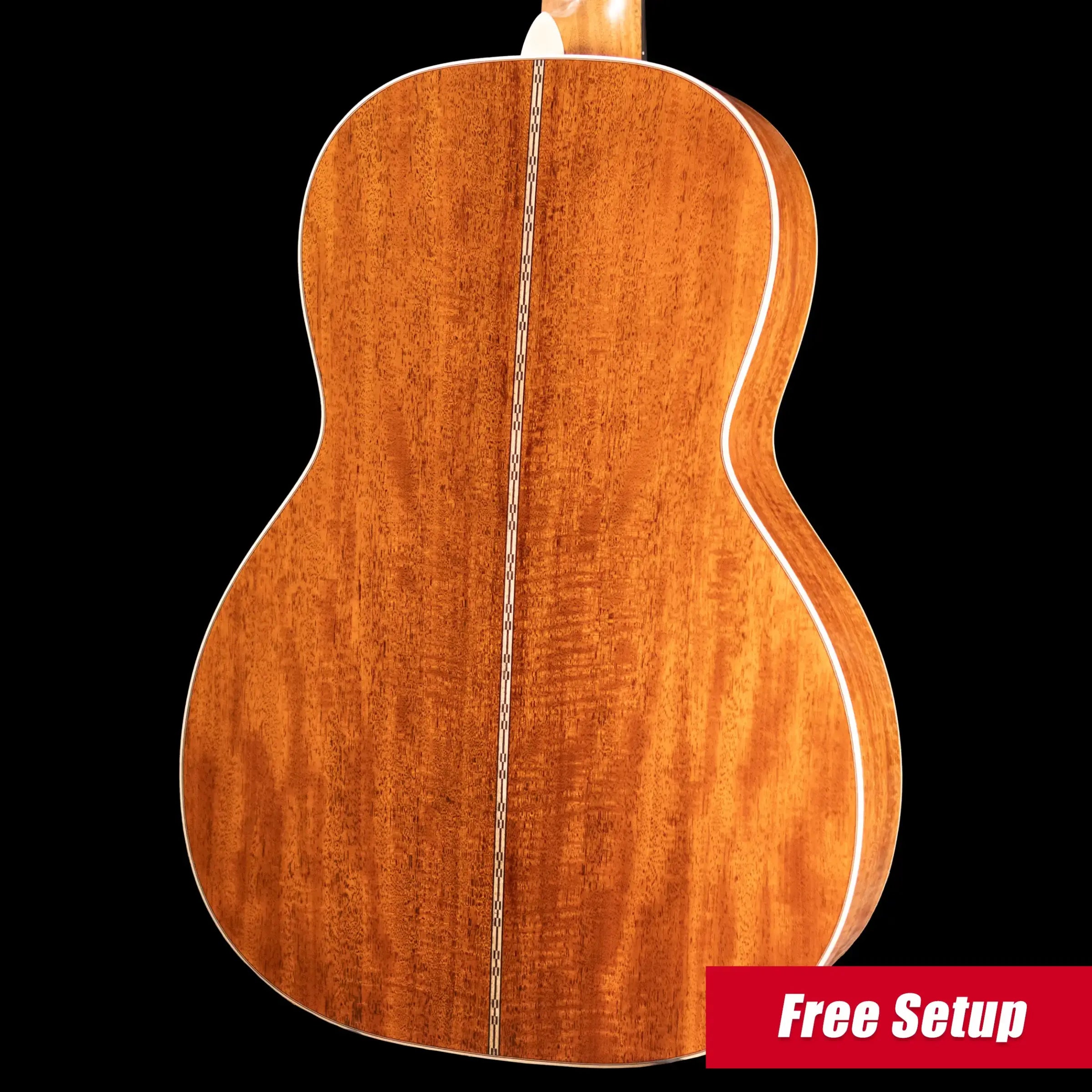 Martin Custom Style 00 Acoustic Guitar - Flamed Mahogany/Western Red Cedar, 1935 Sunburst with Hardshell Case