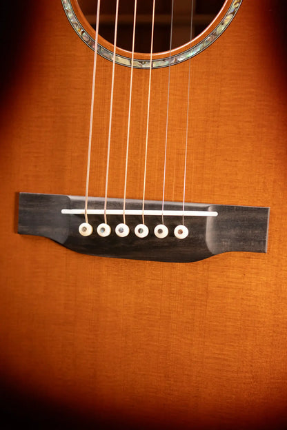 Martin Custom Shop Style 28 00-12F Acoustic Guitar - Flamed Mahogany/Western Red Cedar, 1935 Sunburst with Hardshell Case