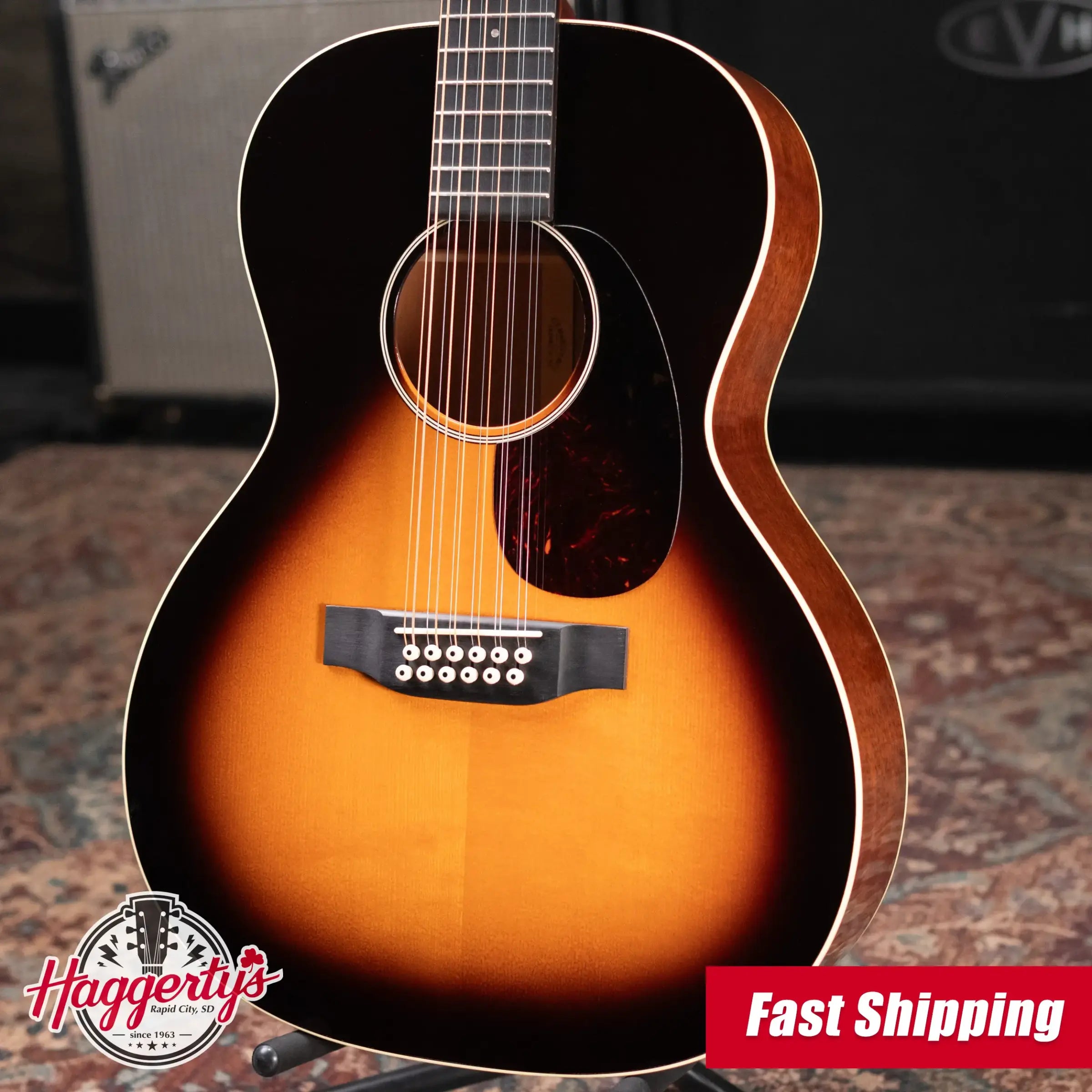 Martin Custom Shop CEO7-12 12-String Acoustic/Electric Guitar - Autumn Sunset Burst with Hardshell Case - Used