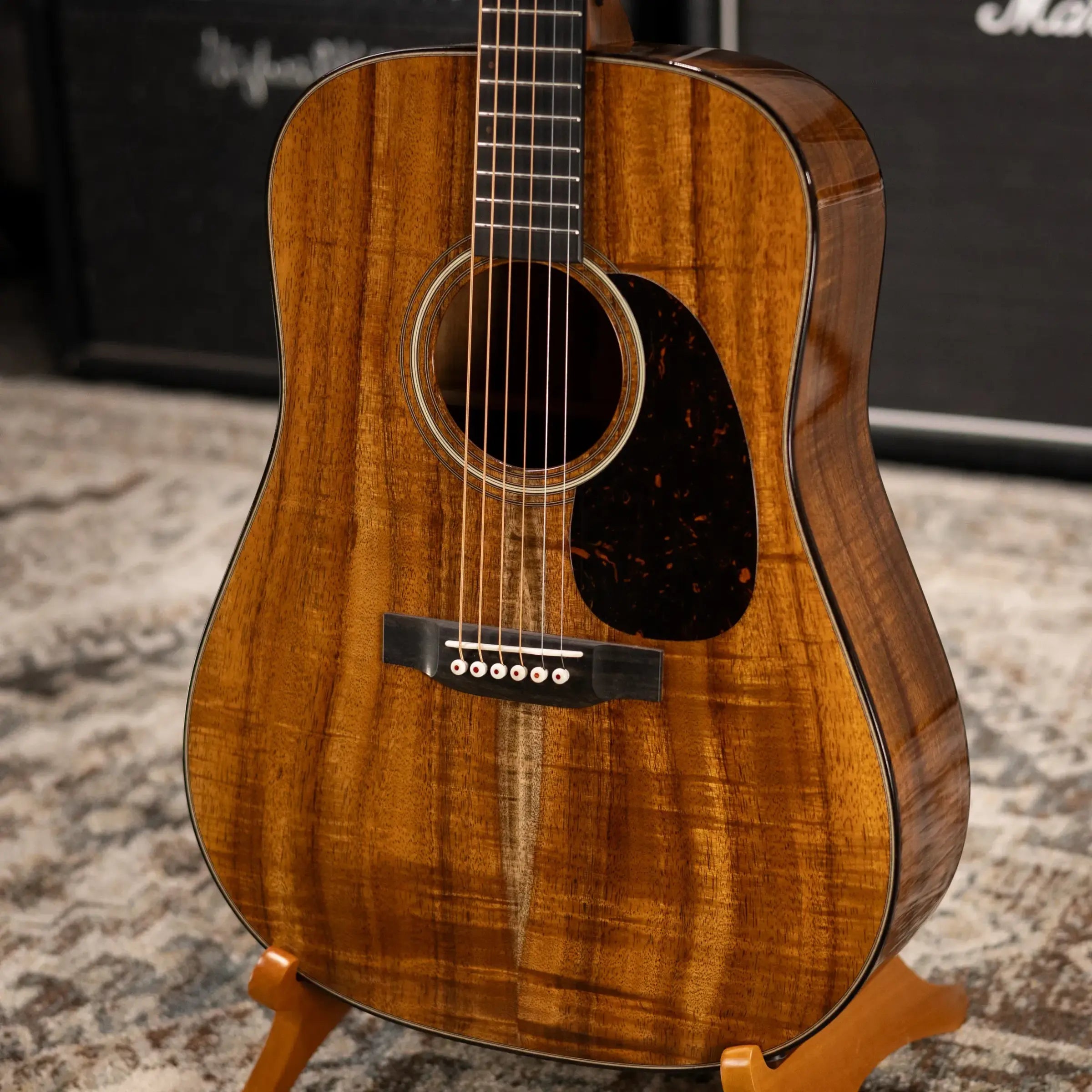 Martin Custom Shop D-14F Dreadnought Acoustic Guitar - Exceptional Figured Koa Back and Sides with Hardshell Case - Used