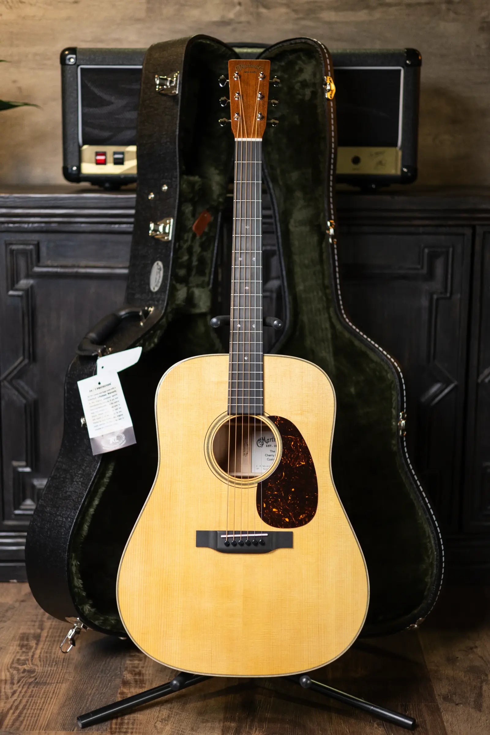 Martin Custom Shop Dreadnought Acoustic Guitar - Cherry Hill with Hardshell Case