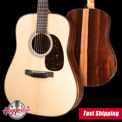 Martin Custom Shop Style 28 Dreadnought Acoustic Guitar - Macassar Ebony with Hardshell Case
