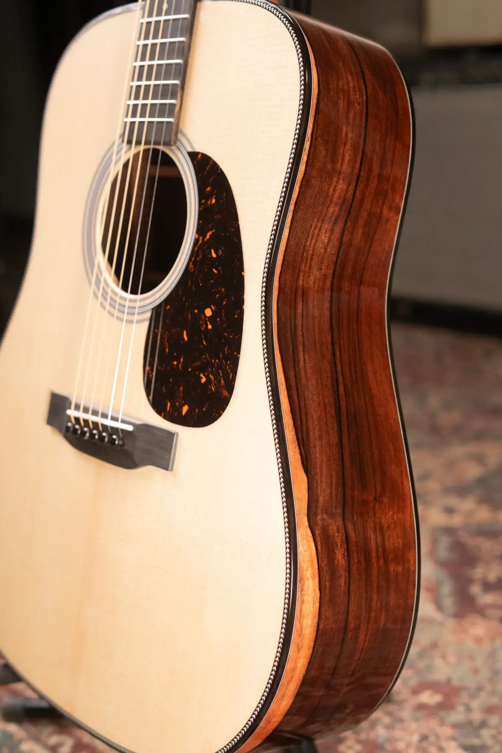 Martin Custom Shop Style 28 Dreadnought Acoustic Guitar - Macassar Ebony with Hardshell Case