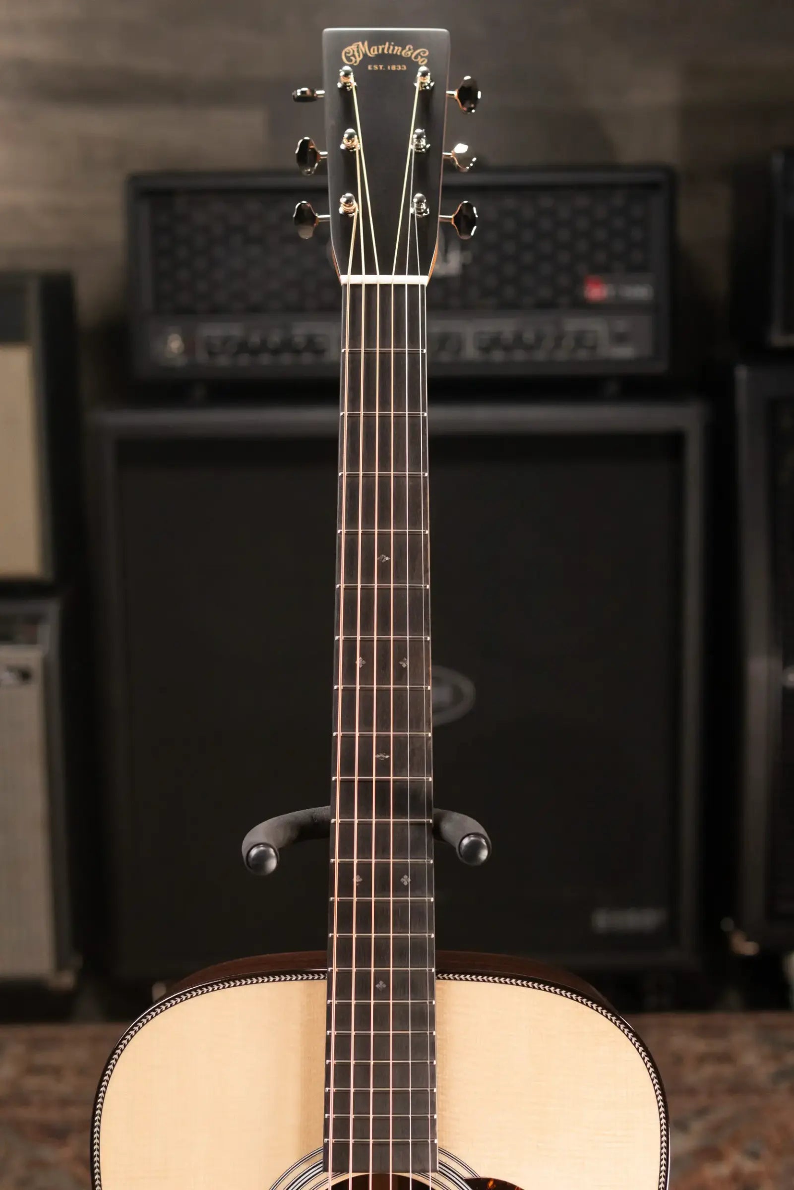 Martin Custom Shop Style 28 Dreadnought Acoustic Guitar - Macassar Ebony with Hardshell Case