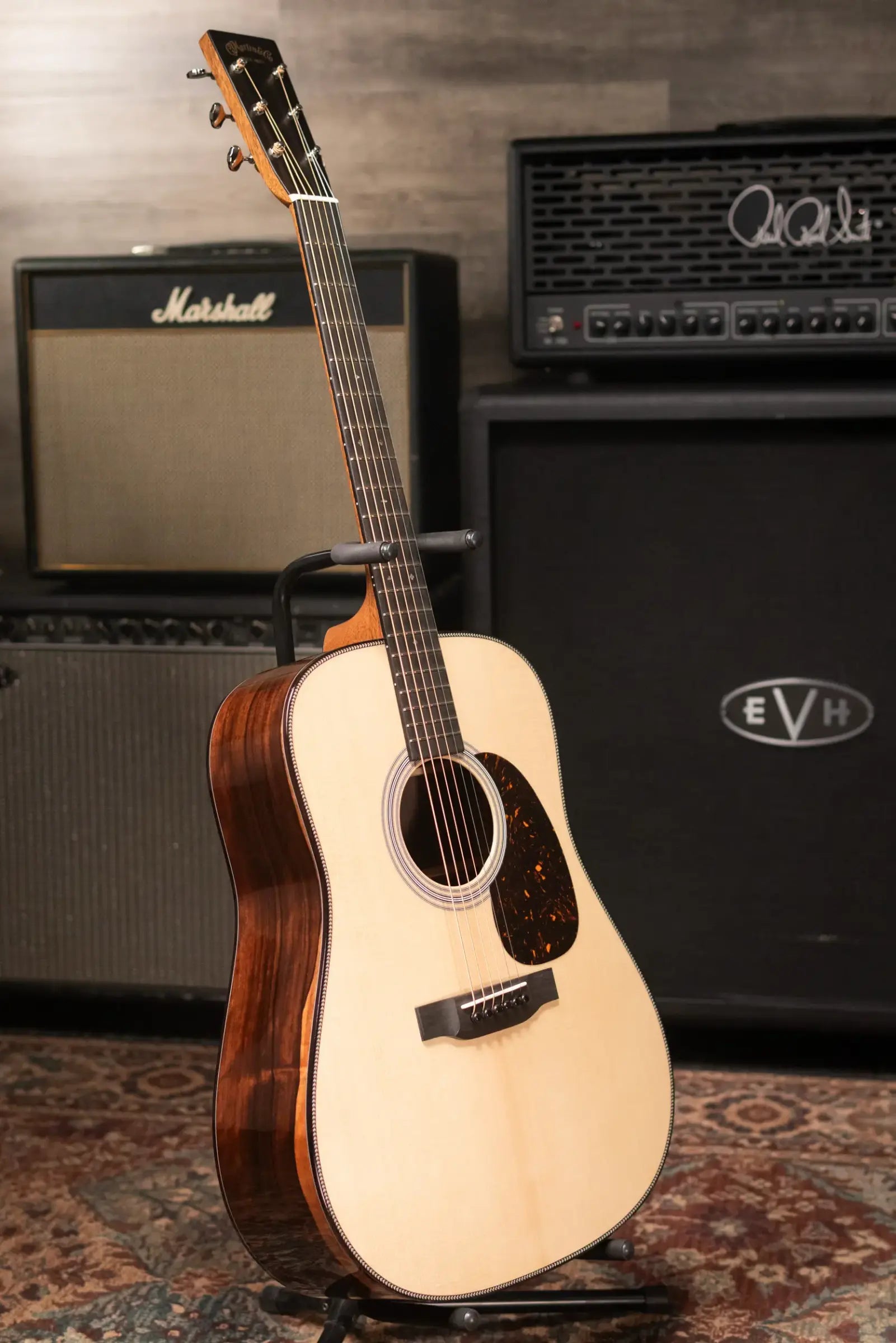 Martin Custom Shop Style 28 Dreadnought Acoustic Guitar - Macassar Ebony with Hardshell Case