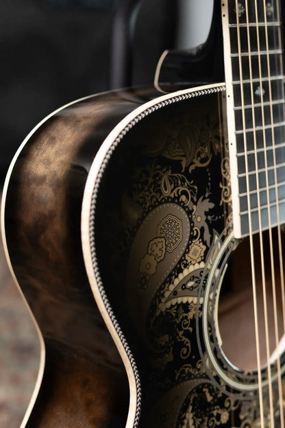 Martin Custom Shop M Acoustic/Electric Guitar - Paisley Ember Burst with Hardshell Case