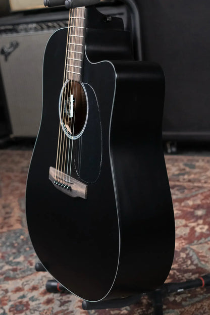 Martin DC-10E Modern Dreadnought Acoustic/Electric Guitar - Black with Gig Bag