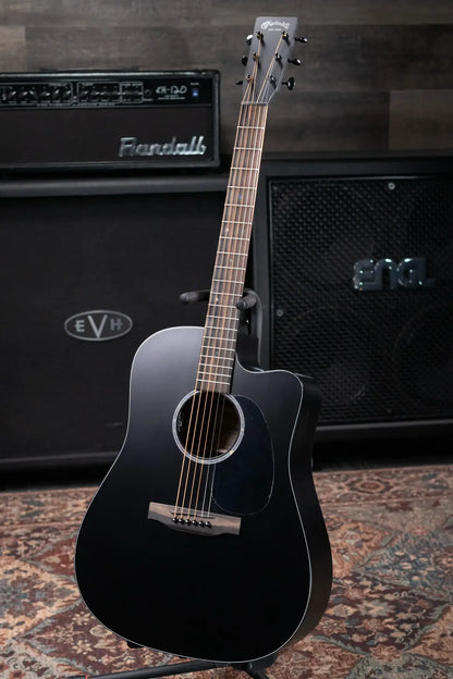 Martin DC-10E Modern Dreadnought Acoustic/Electric Guitar - Black with Gig Bag