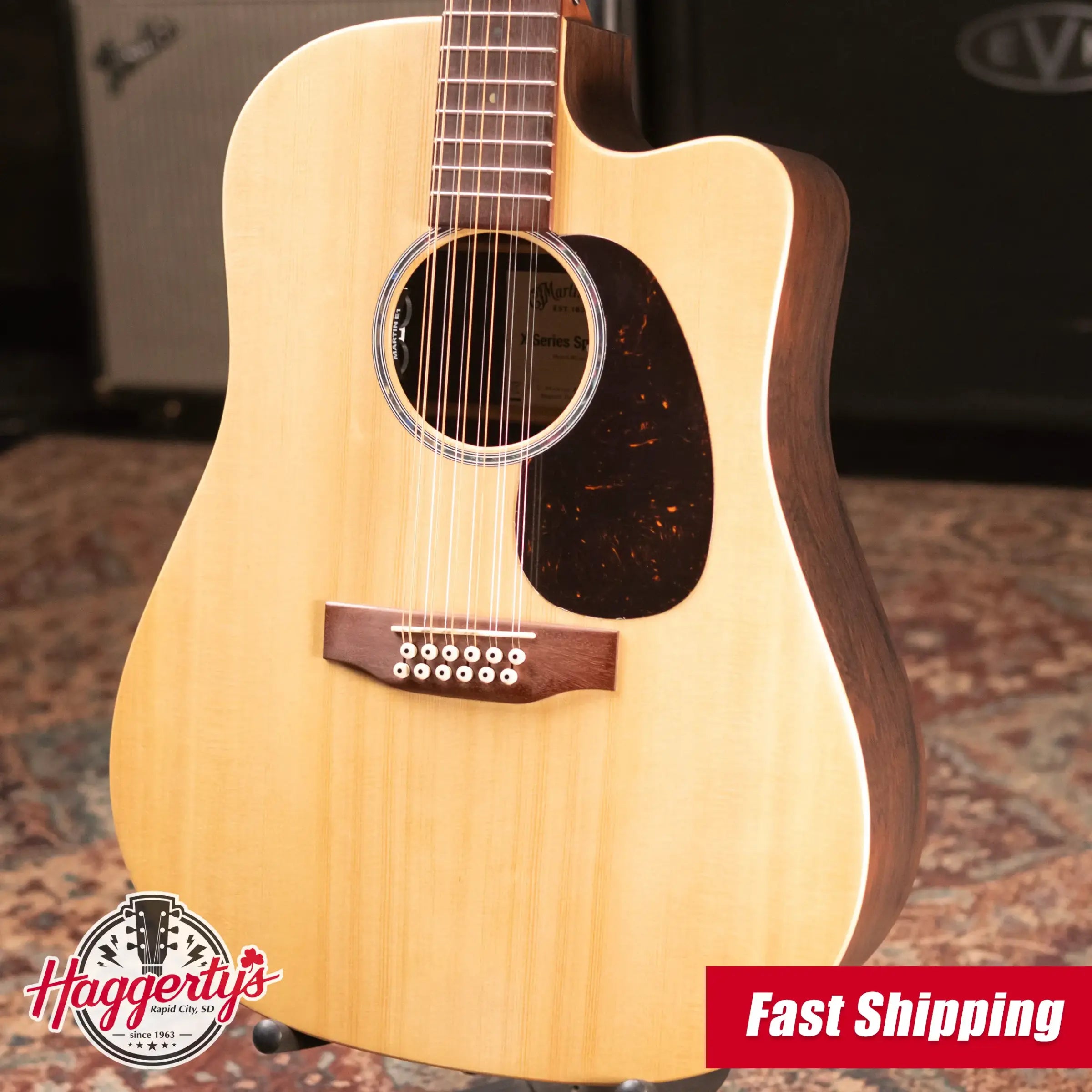 Martin DC-X2E Brazilian 12-String Acoustic/Electric Guitar with Gig Bag