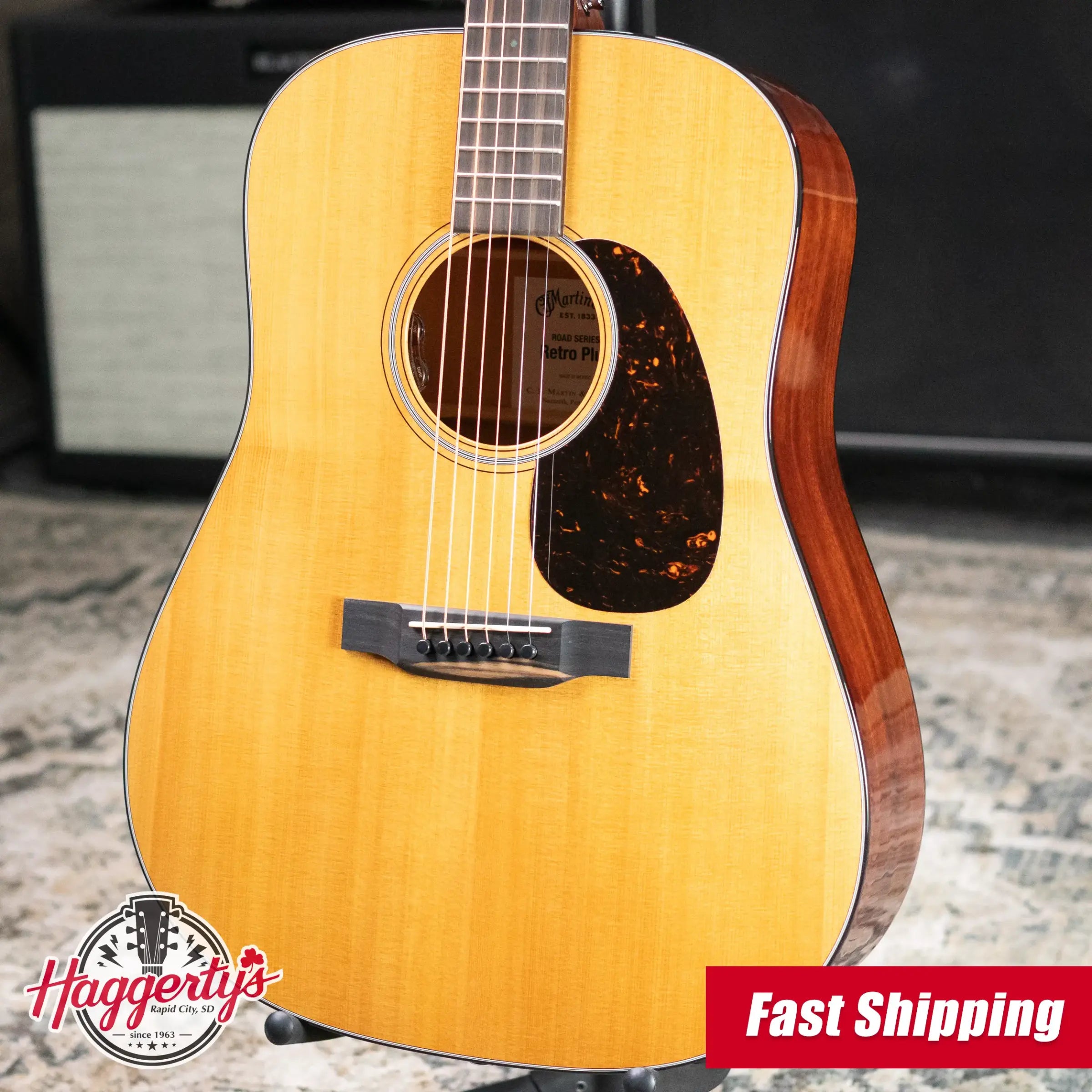 Martin DE Retro Plus Mahogany Acoustic/Electric Guitar with Gig Bag