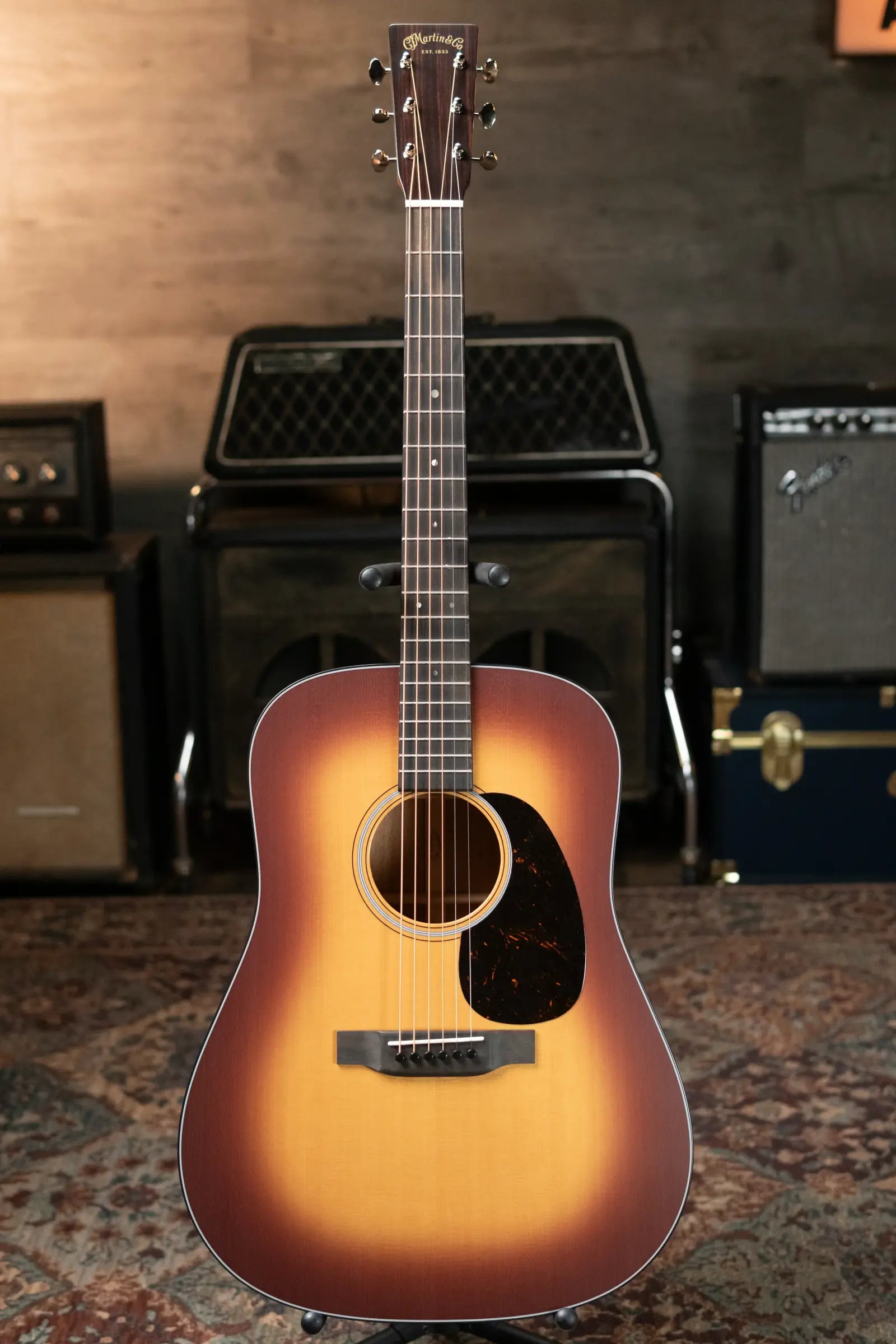 Martin D-18 Satin Amberburst Acoustic Guitar with Hardshell Case