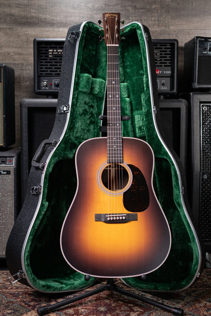 Martin D-28 Satin Dreadnought Acoustic Guitar - 1935 Sunburst with Hardshell Case