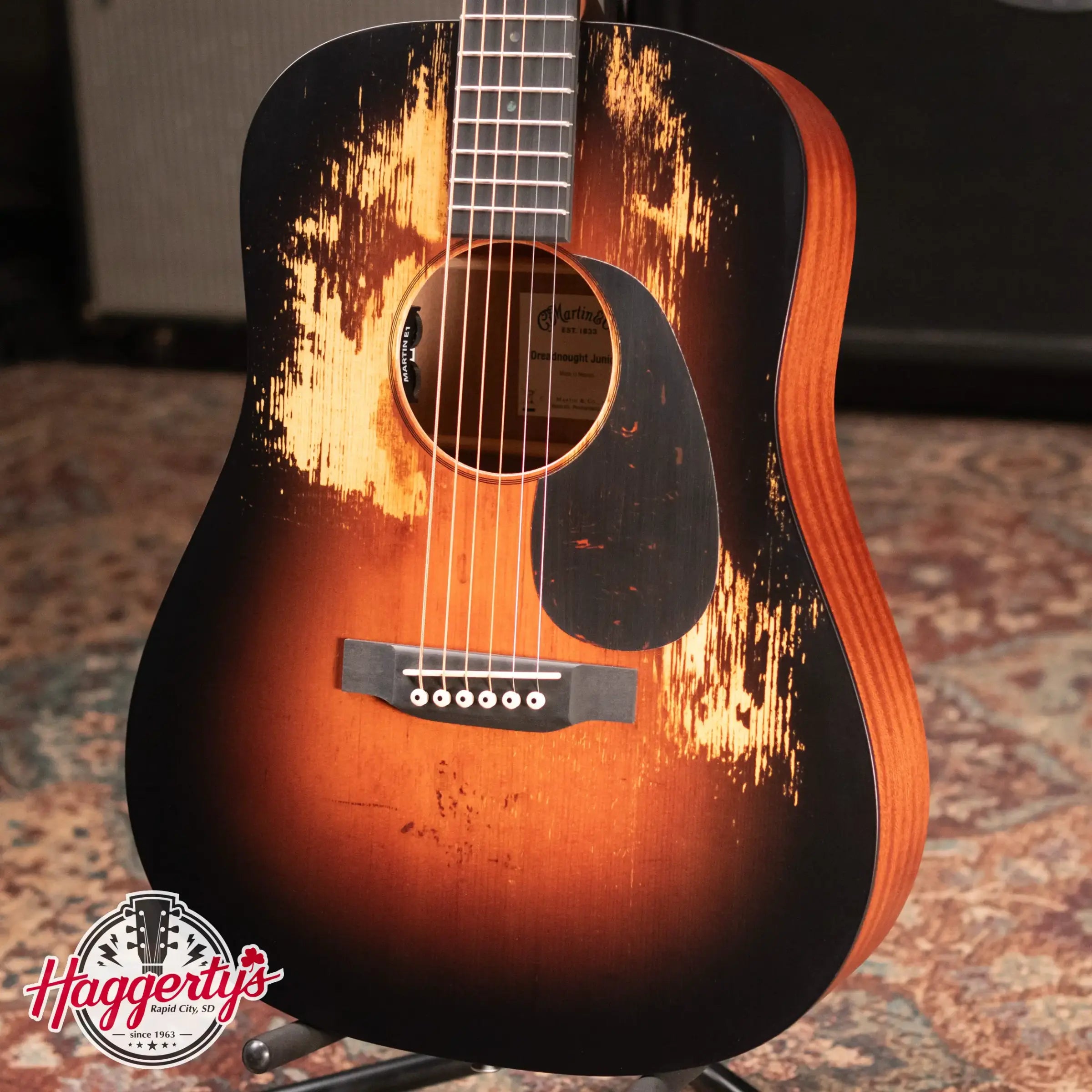 Martin D Jr-E StreetLegend Acoustic/Electric Guitar - Burst with Gig Bag