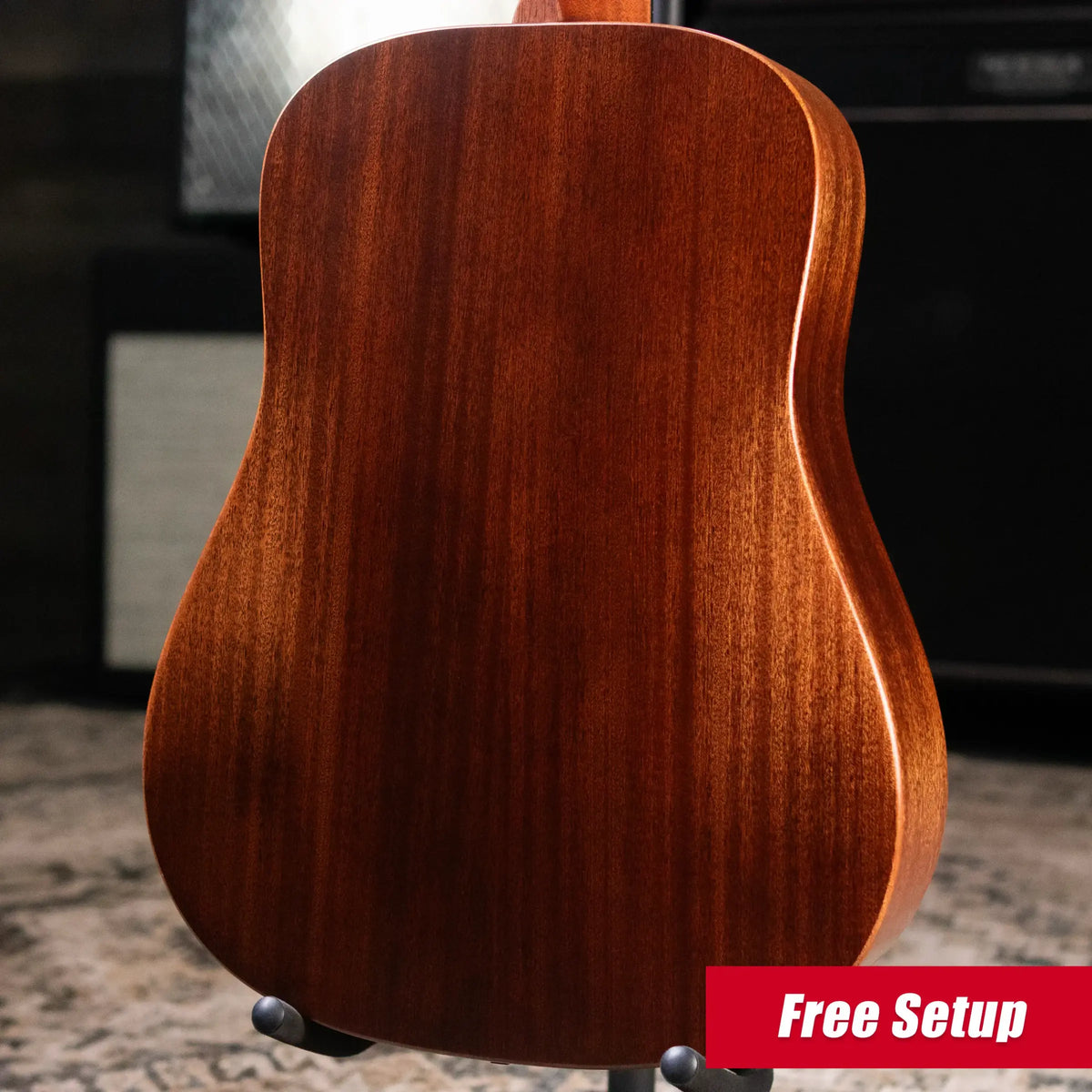 Martin D Jr-E StreetMaster Acoustic/Electric Guitar - Dark Distressed Mahogany with Gig Bag