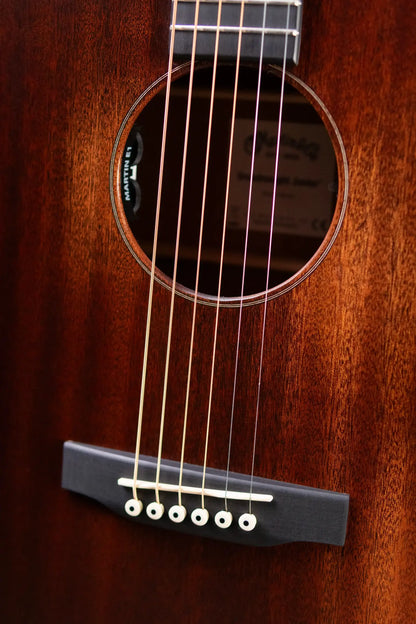 Martin D Jr-E StreetMaster Acoustic/Electric Guitar - Dark Distressed Mahogany with Gig Bag