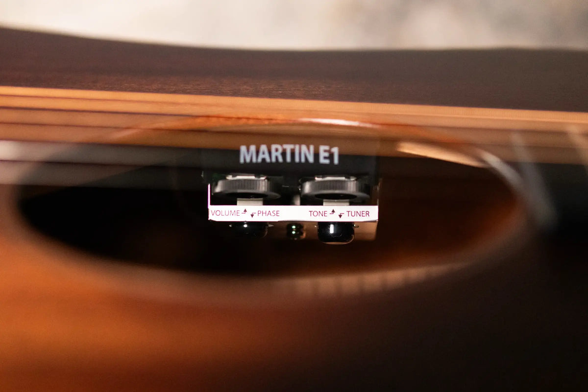 Martin D Jr-E StreetMaster Acoustic/Electric Guitar - Dark Distressed Mahogany with Gig Bag