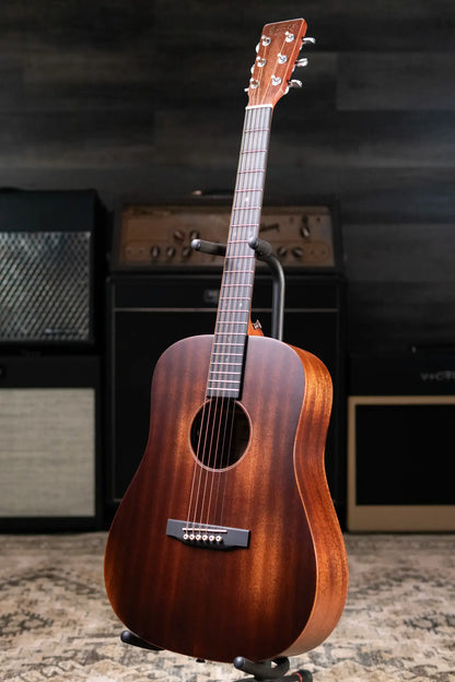 Martin D Jr-E StreetMaster Acoustic/Electric Guitar - Dark Distressed Mahogany with Gig Bag