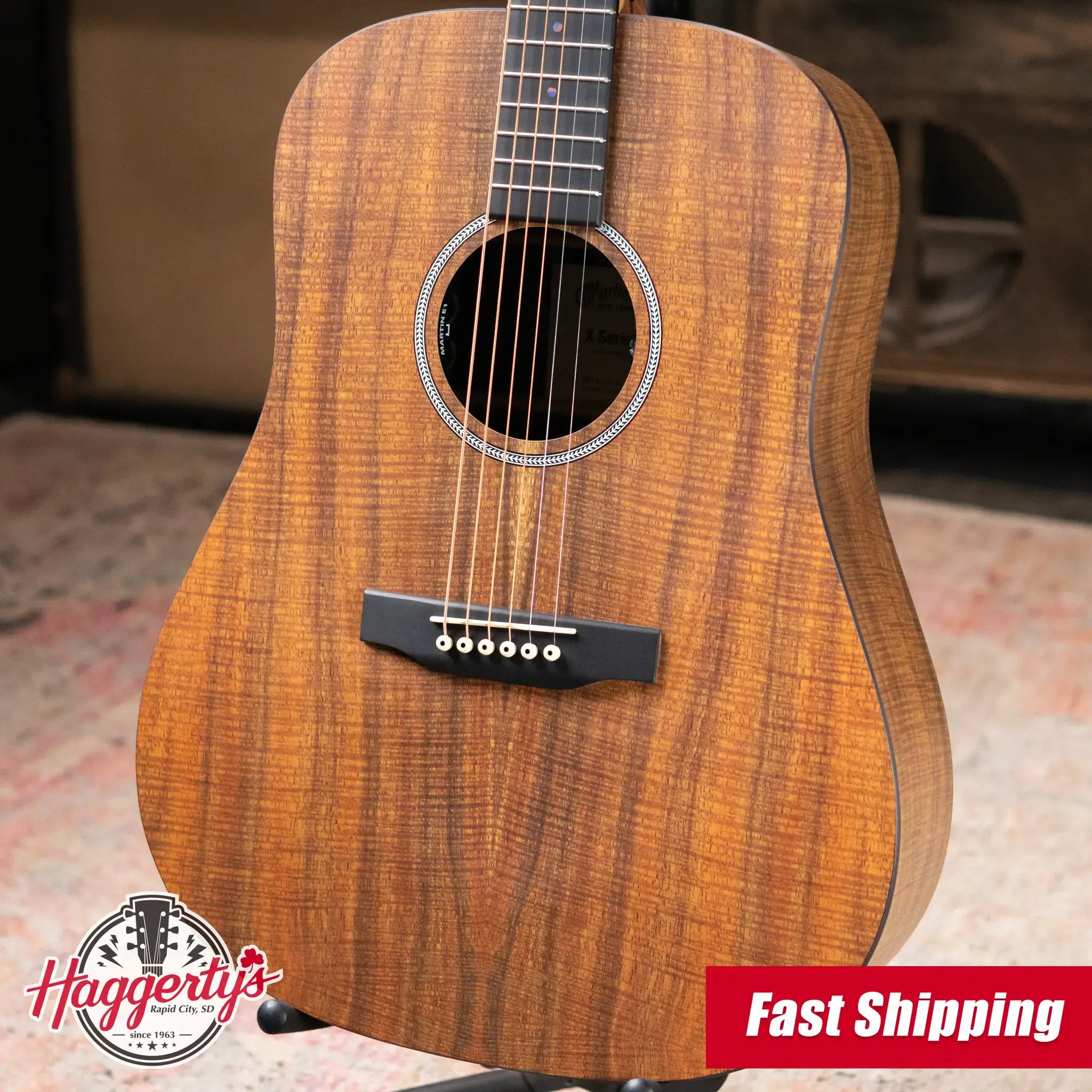 Martin D-X1E Dreadnought Acoustic/Electric Guitar - Koa with Gig Bag