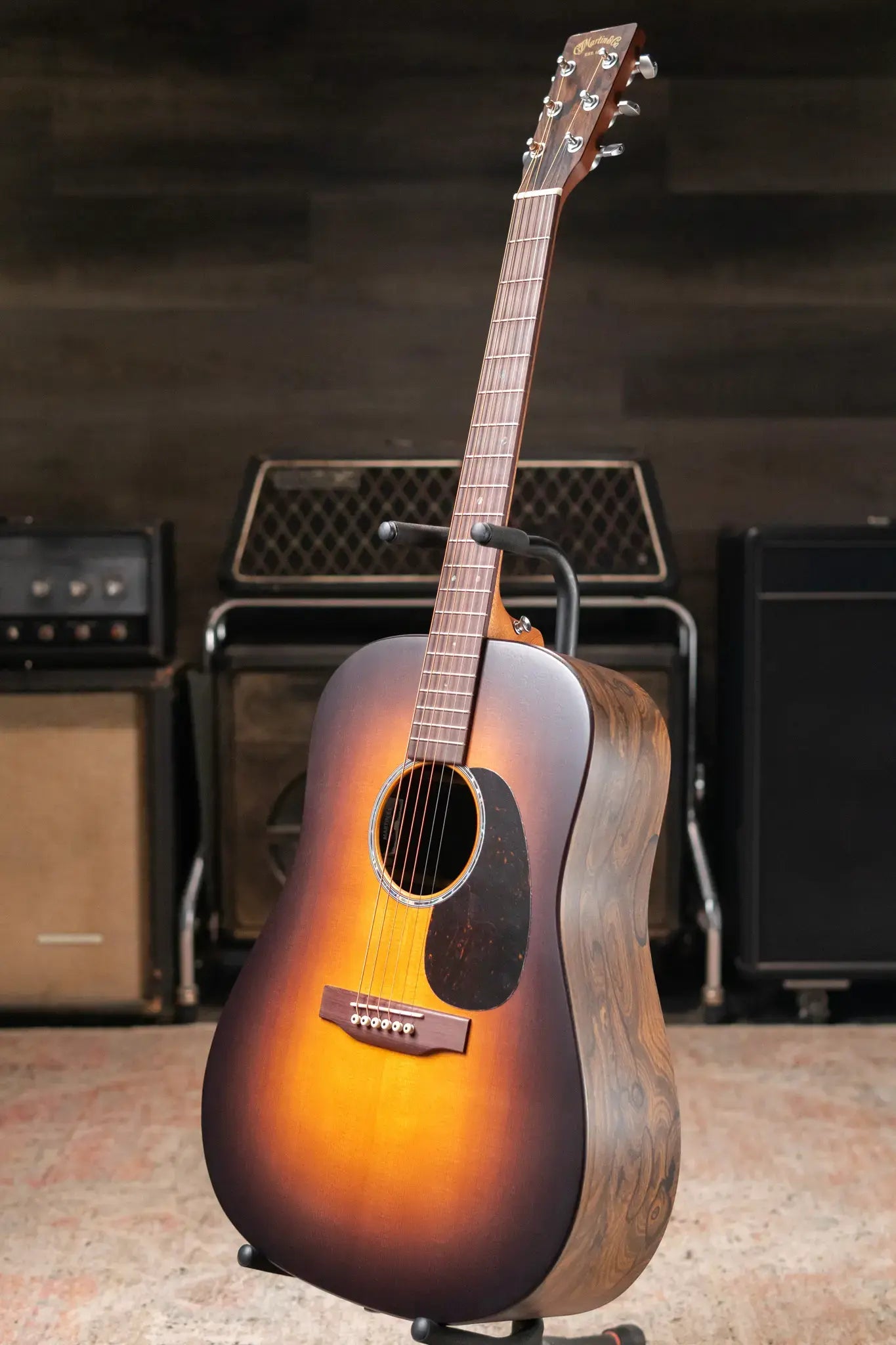 Martin D-X2E Acoustic/Electric Guitar - Ziricote Burst with Gig Bag