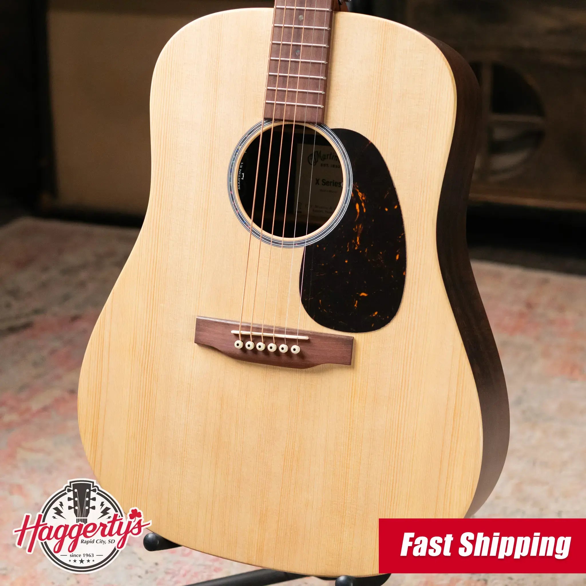 Martin D-X2E Dreadnought Acoustic/Electric Guitar - Brazilian Rosewood HPL with Gig Bag