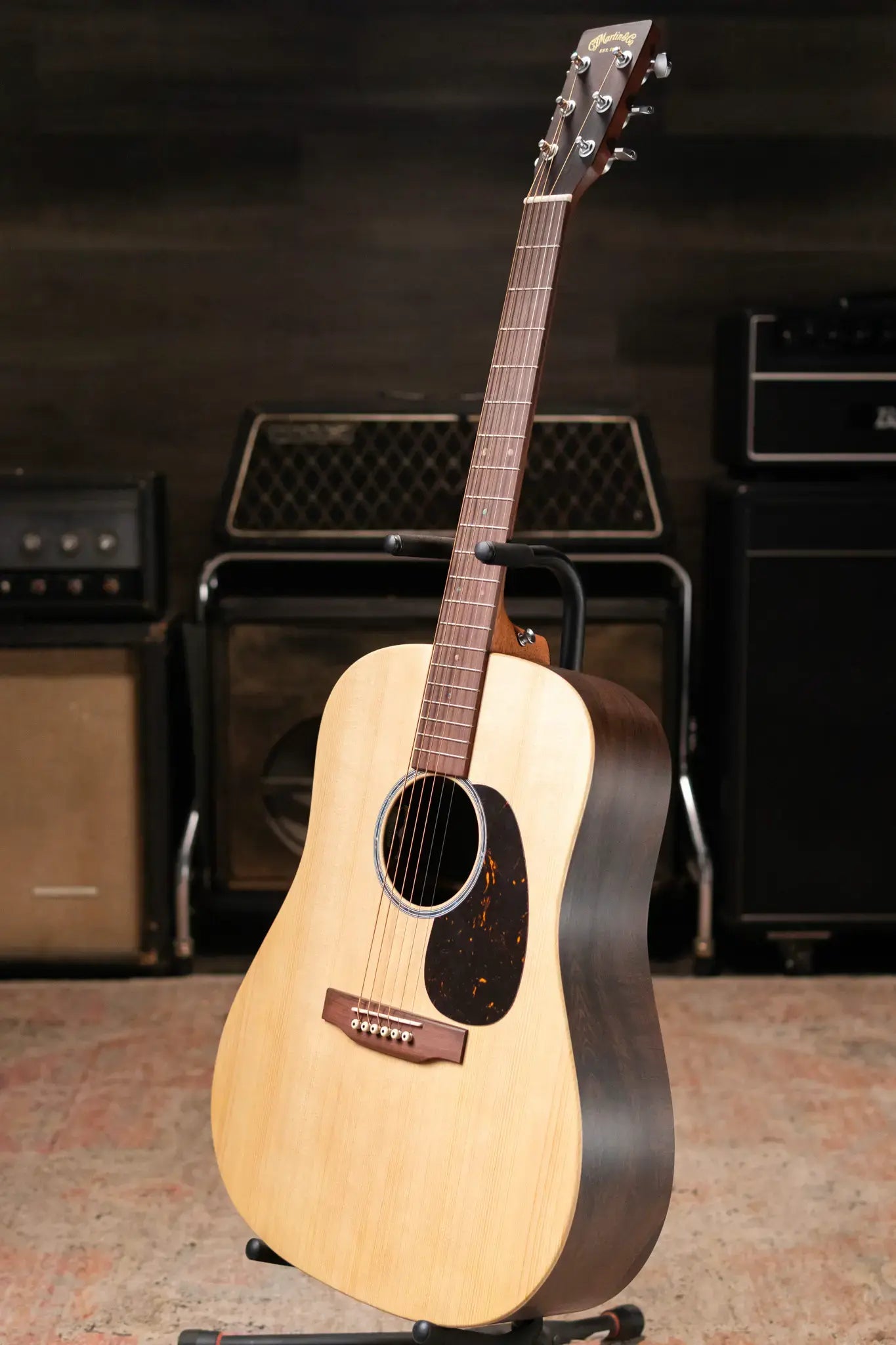 Martin D-X2E Dreadnought Acoustic/Electric Guitar - Brazilian Rosewood HPL with Gig Bag