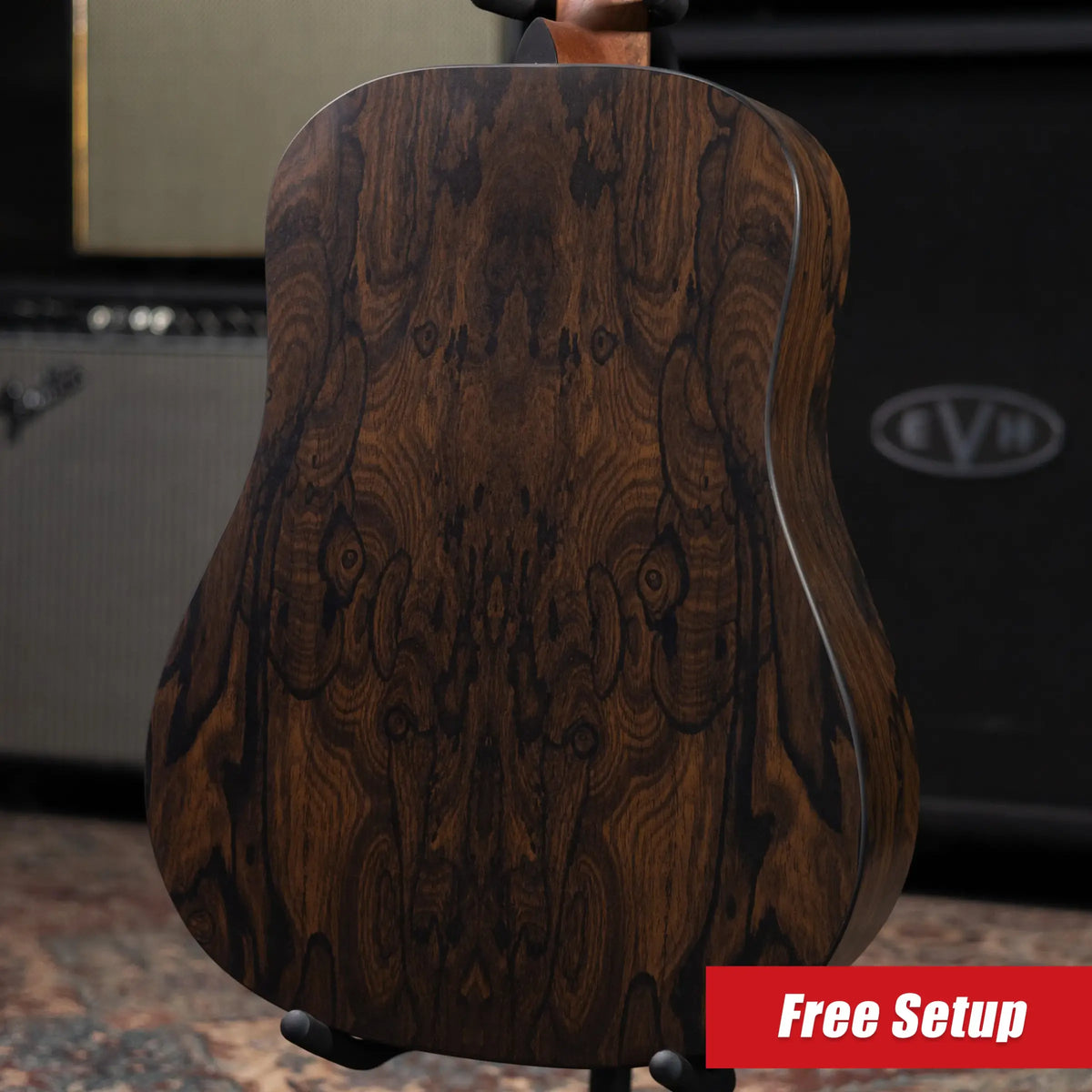 Martin D-X2E Dreadnought Acoustic/Electric Guitar - Ziricote Burst with Gig Bag