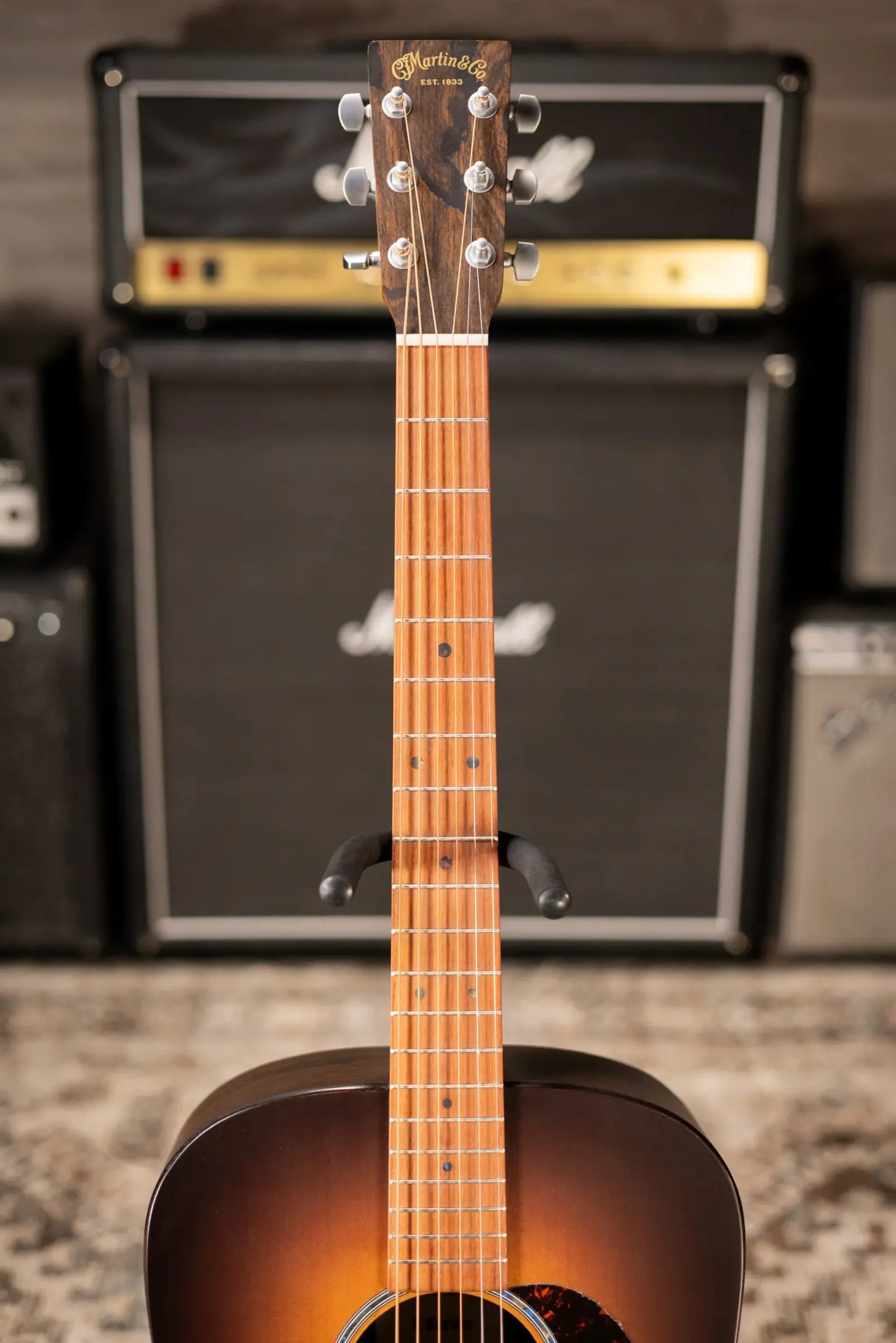 Martin D-X2E Dreadnought Acoustic/Electric Guitar - Ziricote Burst with Gig Bag