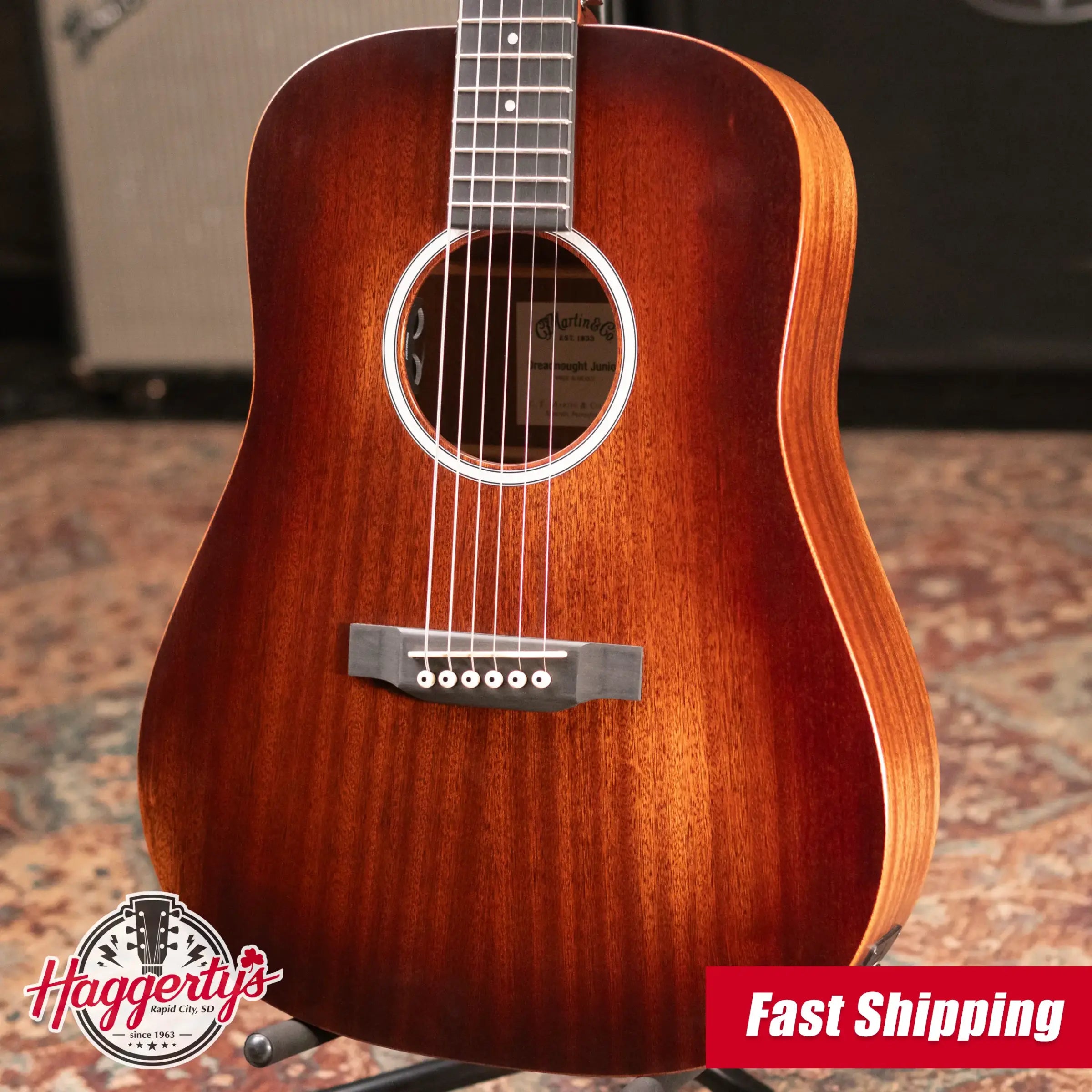 Martin Dreadnought Junior Acoustic/Electric Guitar with Gig Bag - Used