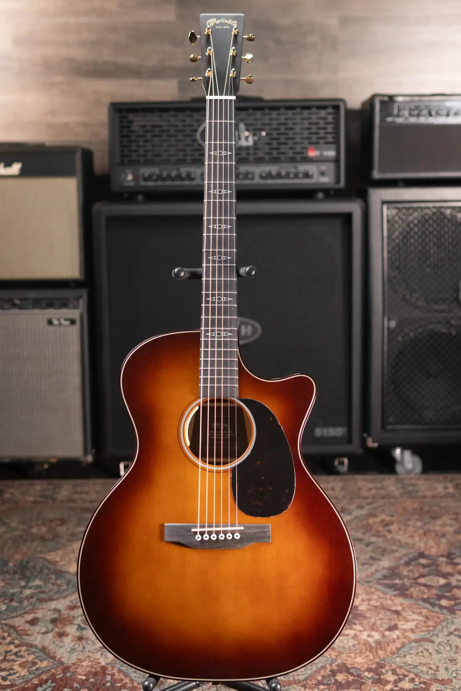 Martin GPCE Inception Maple Acoustic/Electric Guitar - Amber Fade Sunburst with Hardshell Case