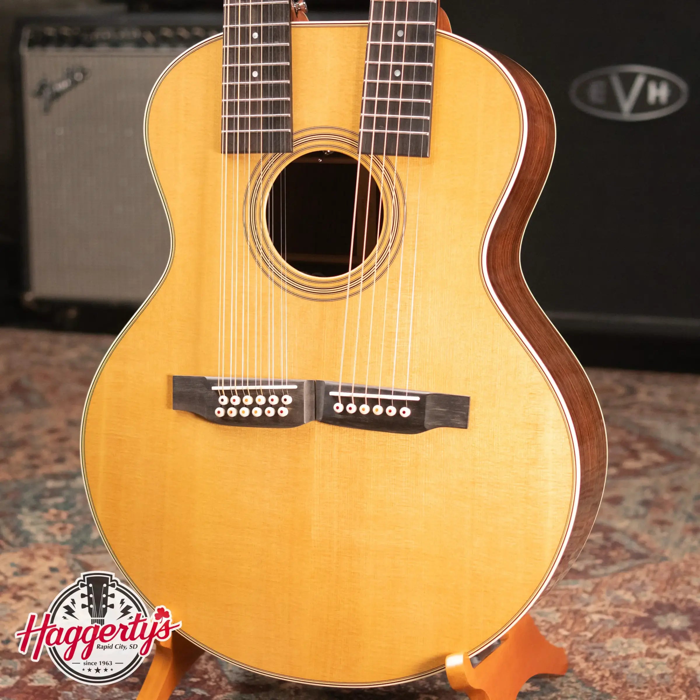 Martin Grand J-28E DN Double Neck Acoustic/Electric Guitar with Hardshell Case