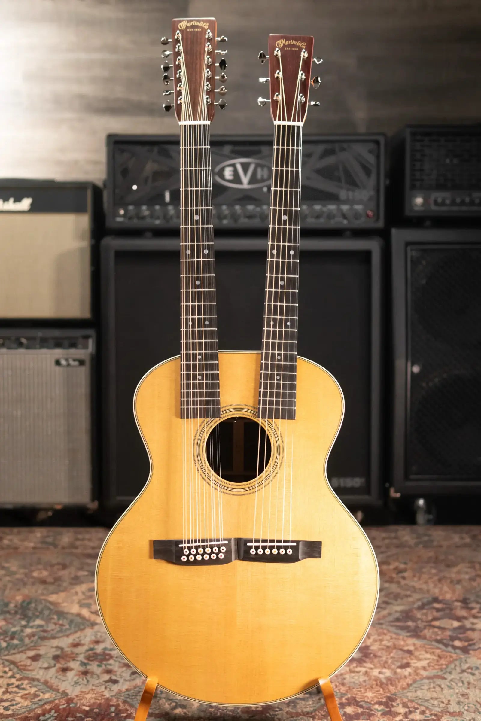 Martin Grand J-28E DN Double Neck Acoustic/Electric Guitar with Hardshell Case