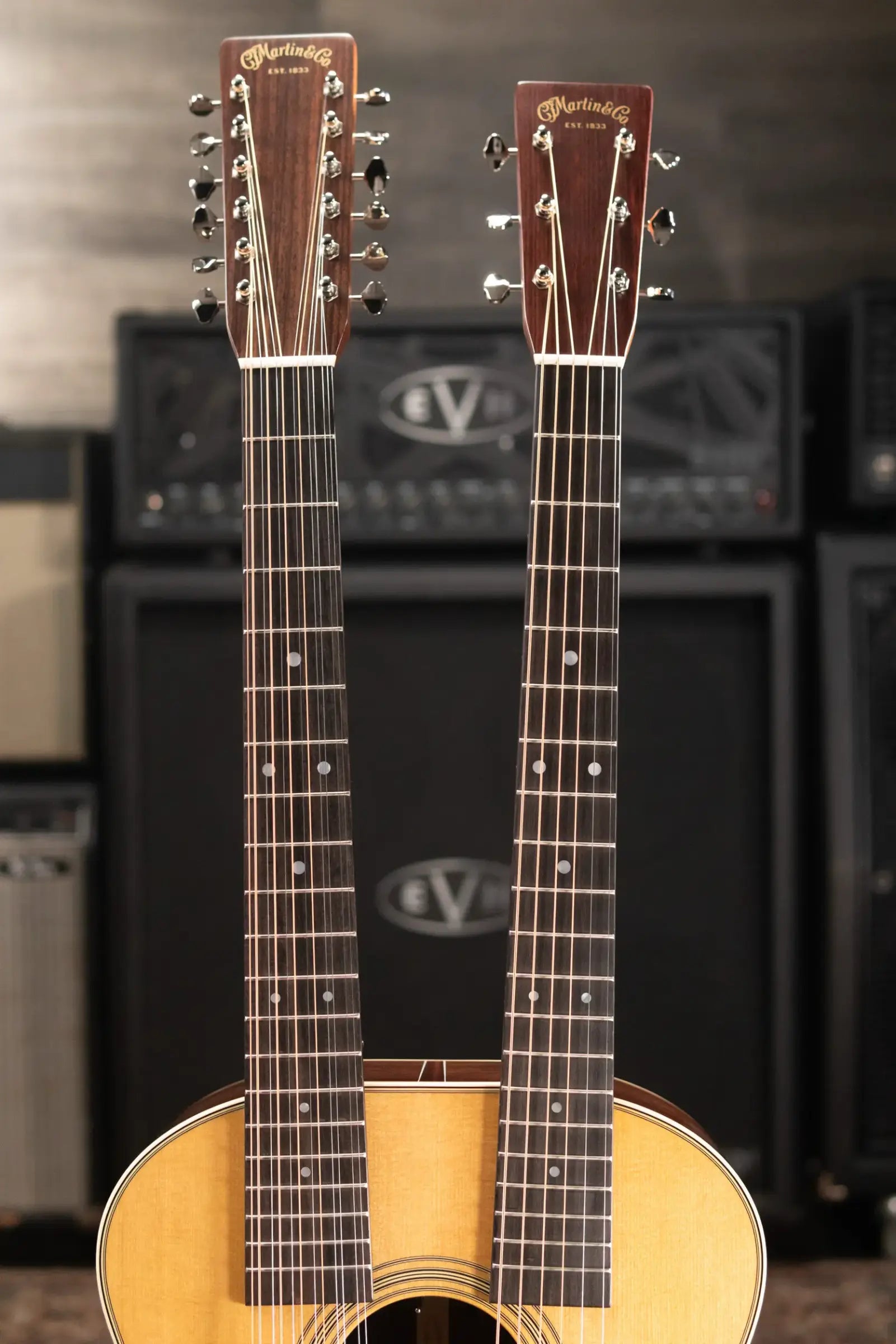 Martin Grand J-28E DN Double Neck Acoustic/Electric Guitar with Hardshell Case
