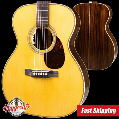 Martin OM-28E Acoustic/Electric Guitar - Natural with L.R. Baggs Anthem Electronics and Hardshell Case - Used