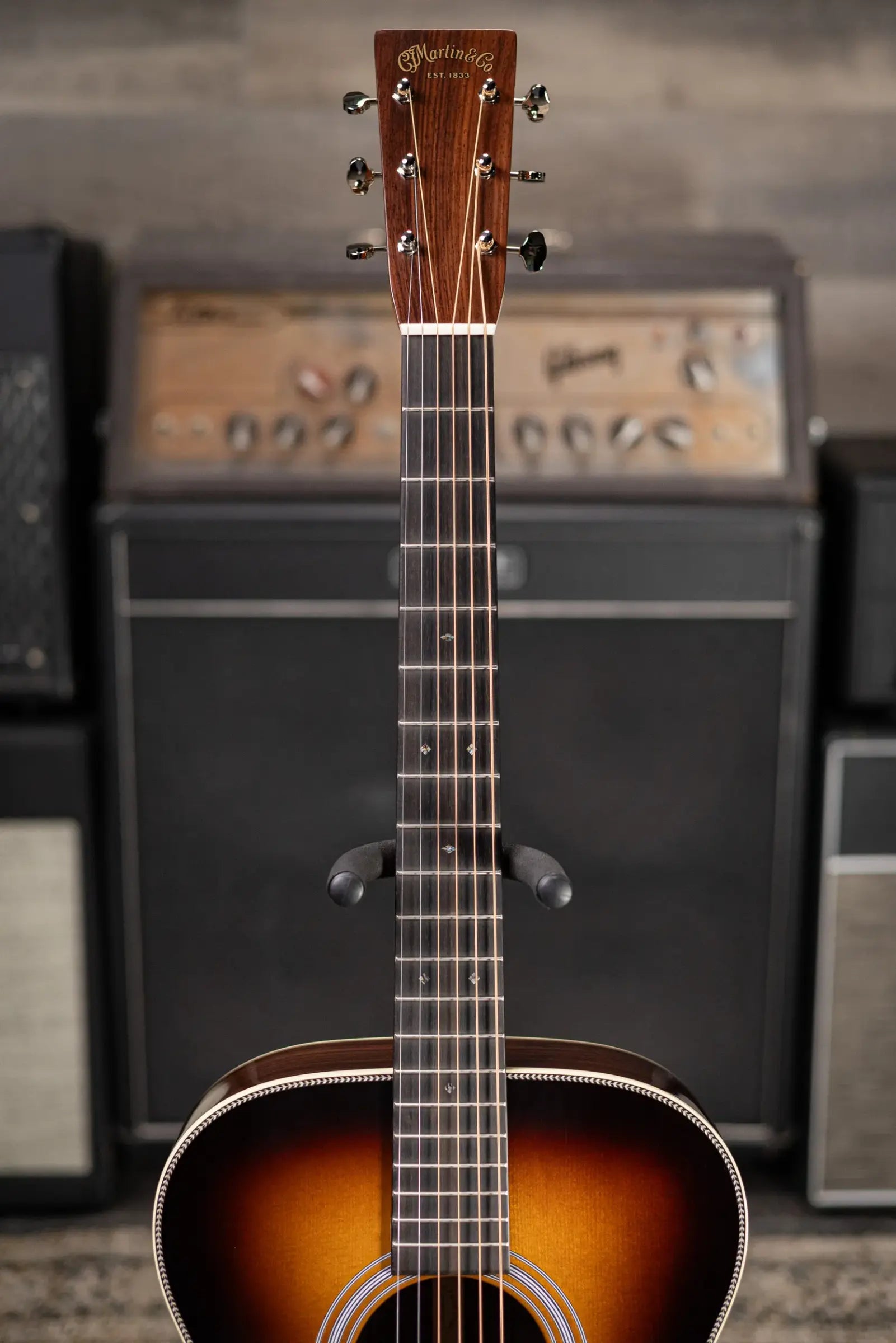 Martin OM-28 Standard Series Left-Hand Acoustic Guitar - 1935 Sunburst with Hardshell Case