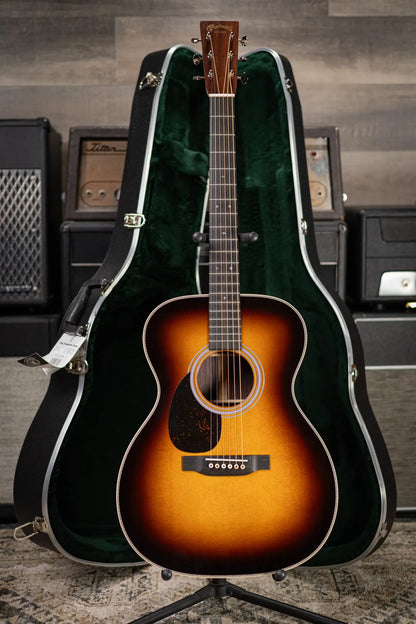 Martin OM-28 Standard Series Left-Hand Acoustic Guitar - 1935 Sunburst with Hardshell Case