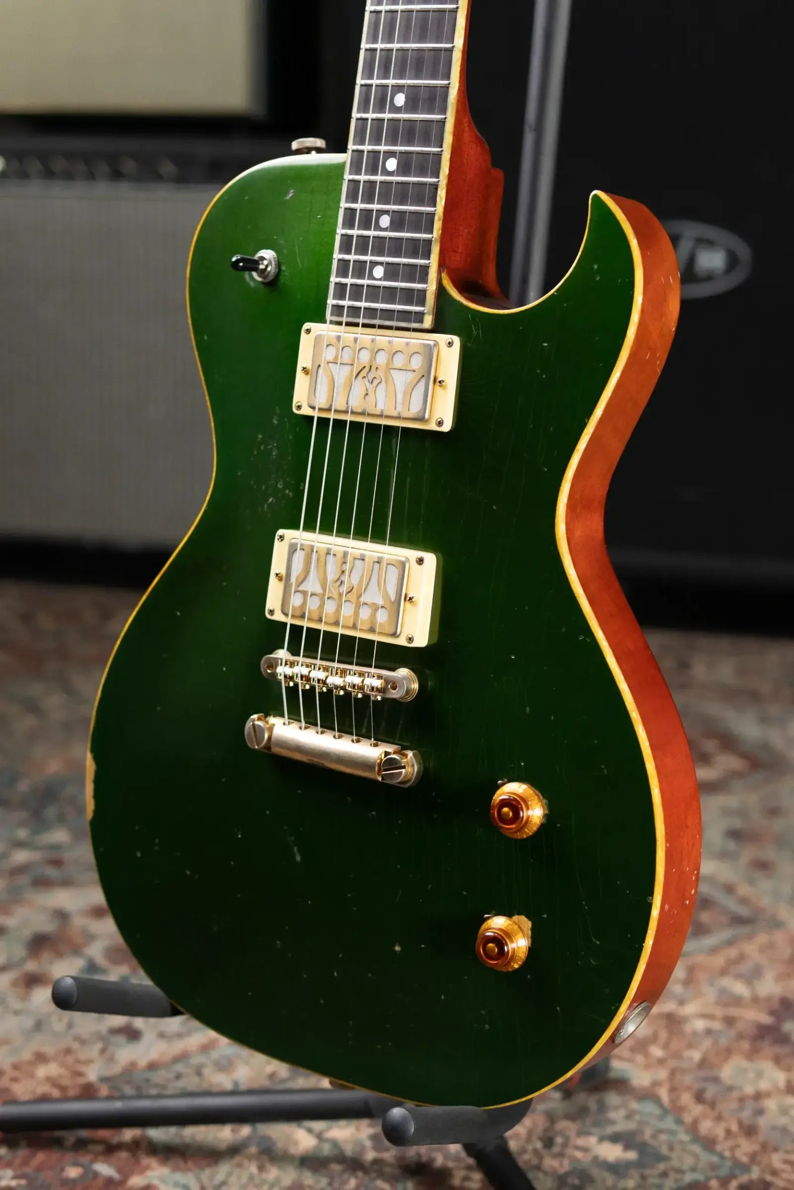 Maybach Convair Masterbuilt Electric Guitar - Aged British Racing Green with Hardshell Case