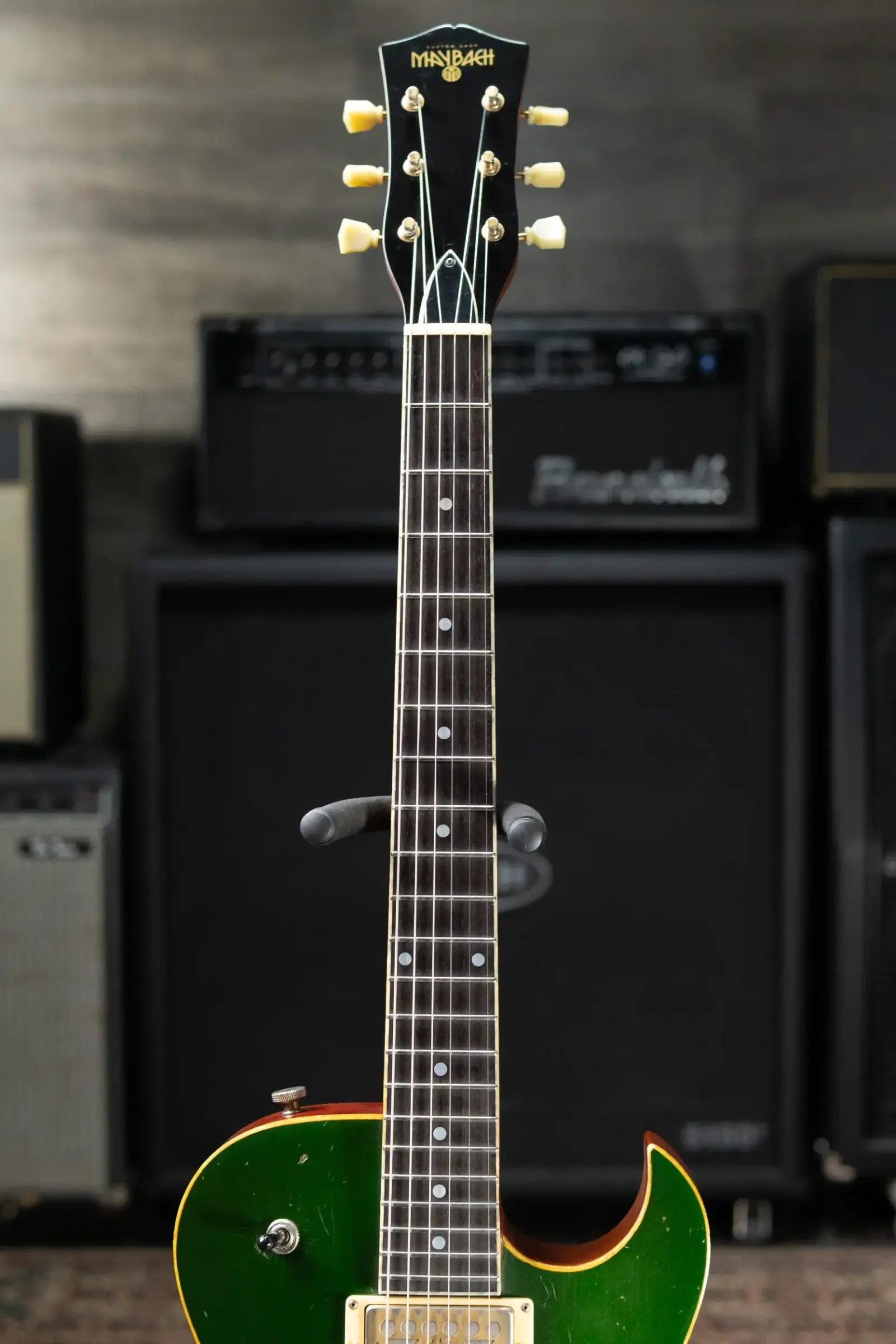 Maybach Convair Masterbuilt Electric Guitar - Aged British Racing Green with Hardshell Case