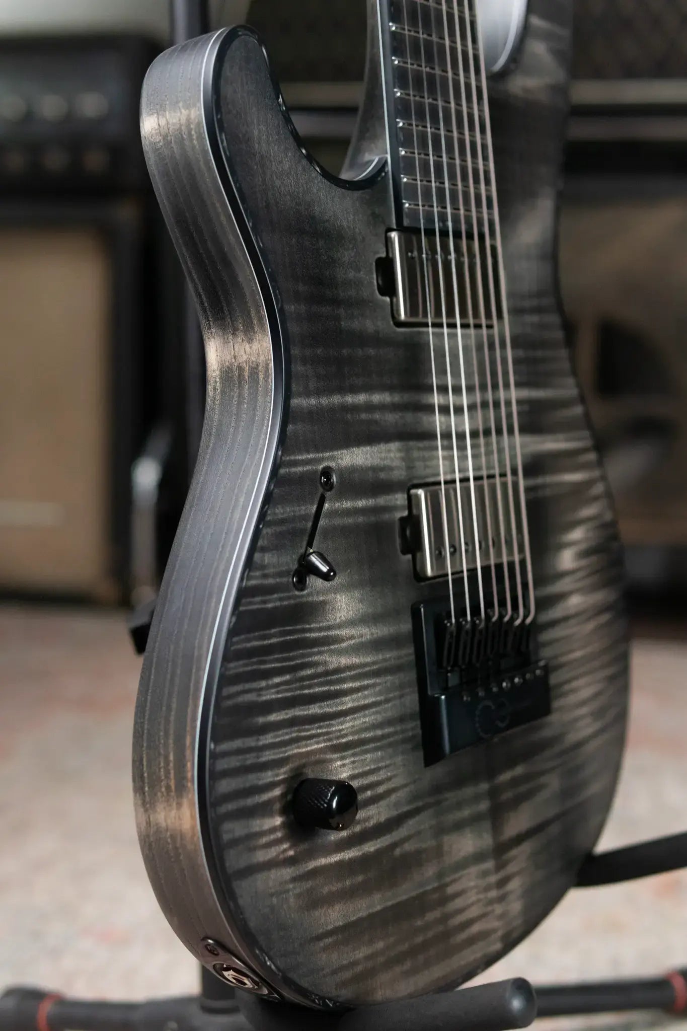 Mayones Regius 4Ever 7 Left Handed Electric Guitar - Antique Black