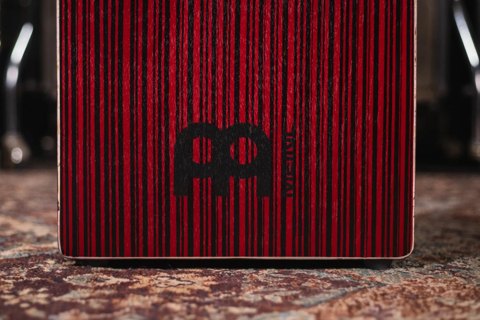 Meinl Backbeat Bass Cajon Crimson Stripe haggertys 3