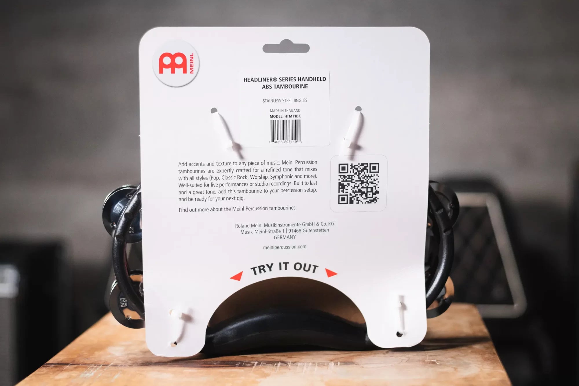 Meinl Headliner Hand-Held ABS Tambourine with Steel Jingles