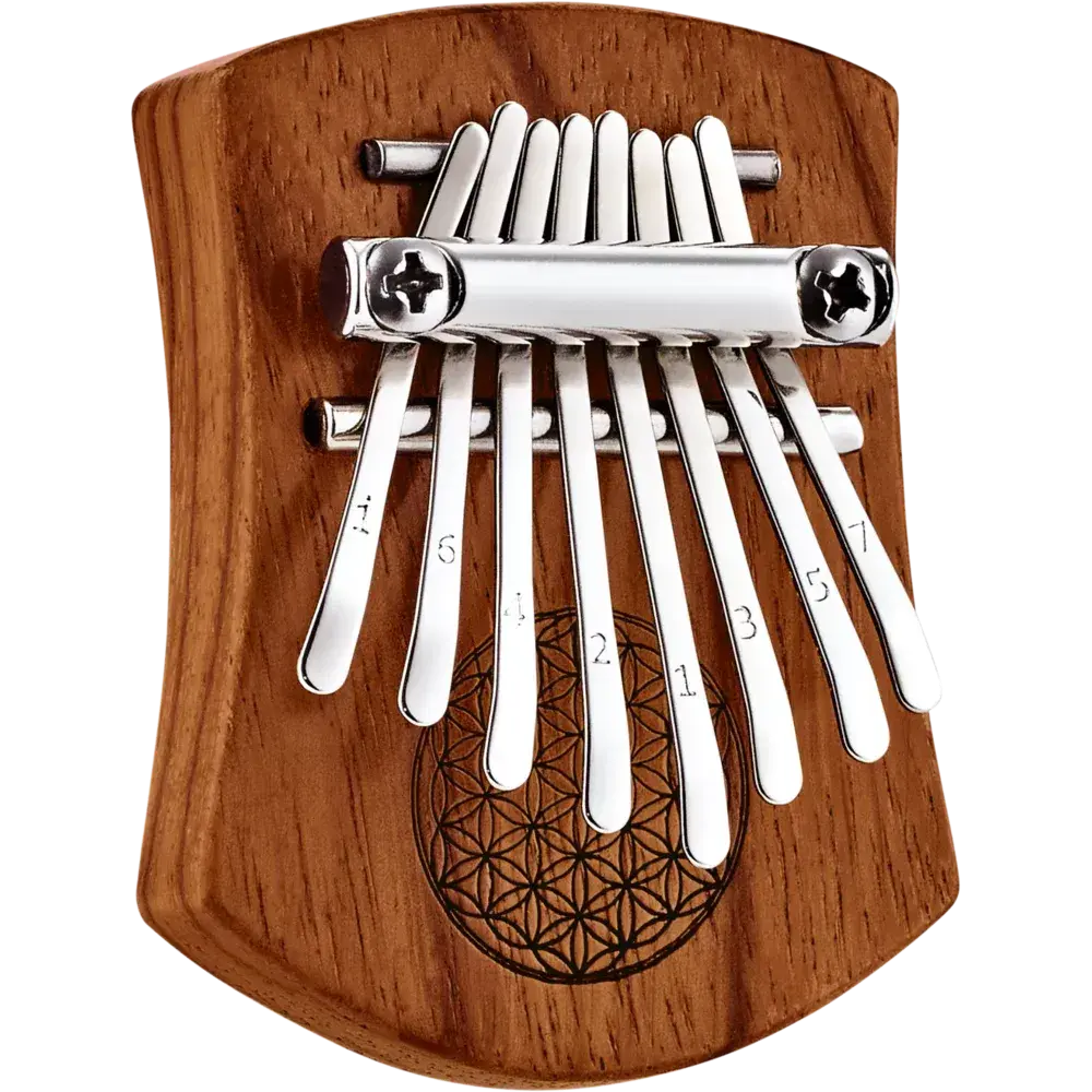 Meinl Sonic Energy Mini Kalimba, 8 notes, Red Zebrawood, Flower of Life